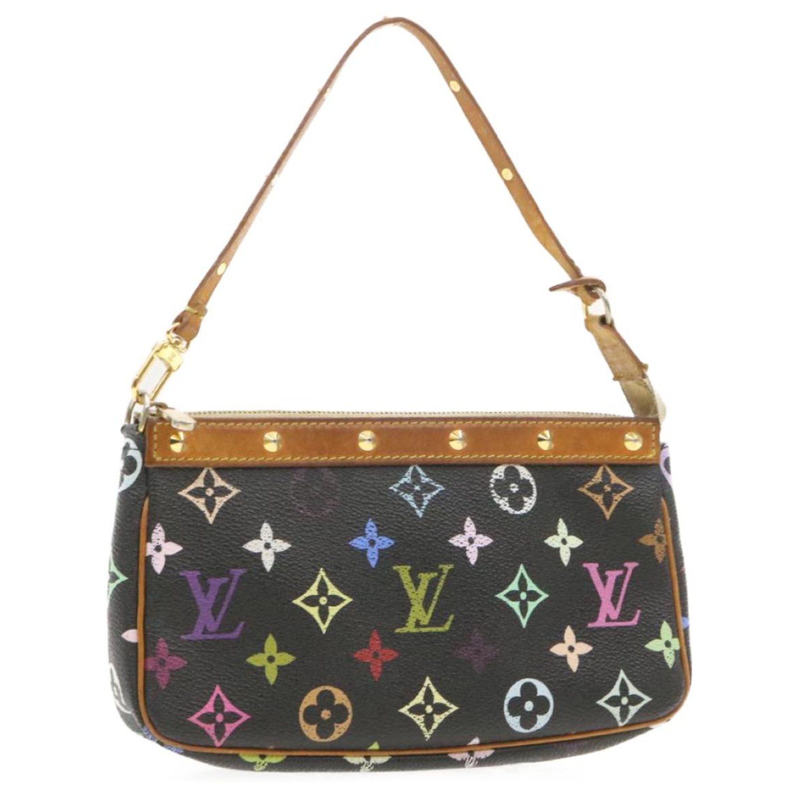 LOUIS VUITTON Monogram Multicolor Pochette Accessoires Pouch Black M92648  yt035 Cloth ref.333962 - Joli Closet