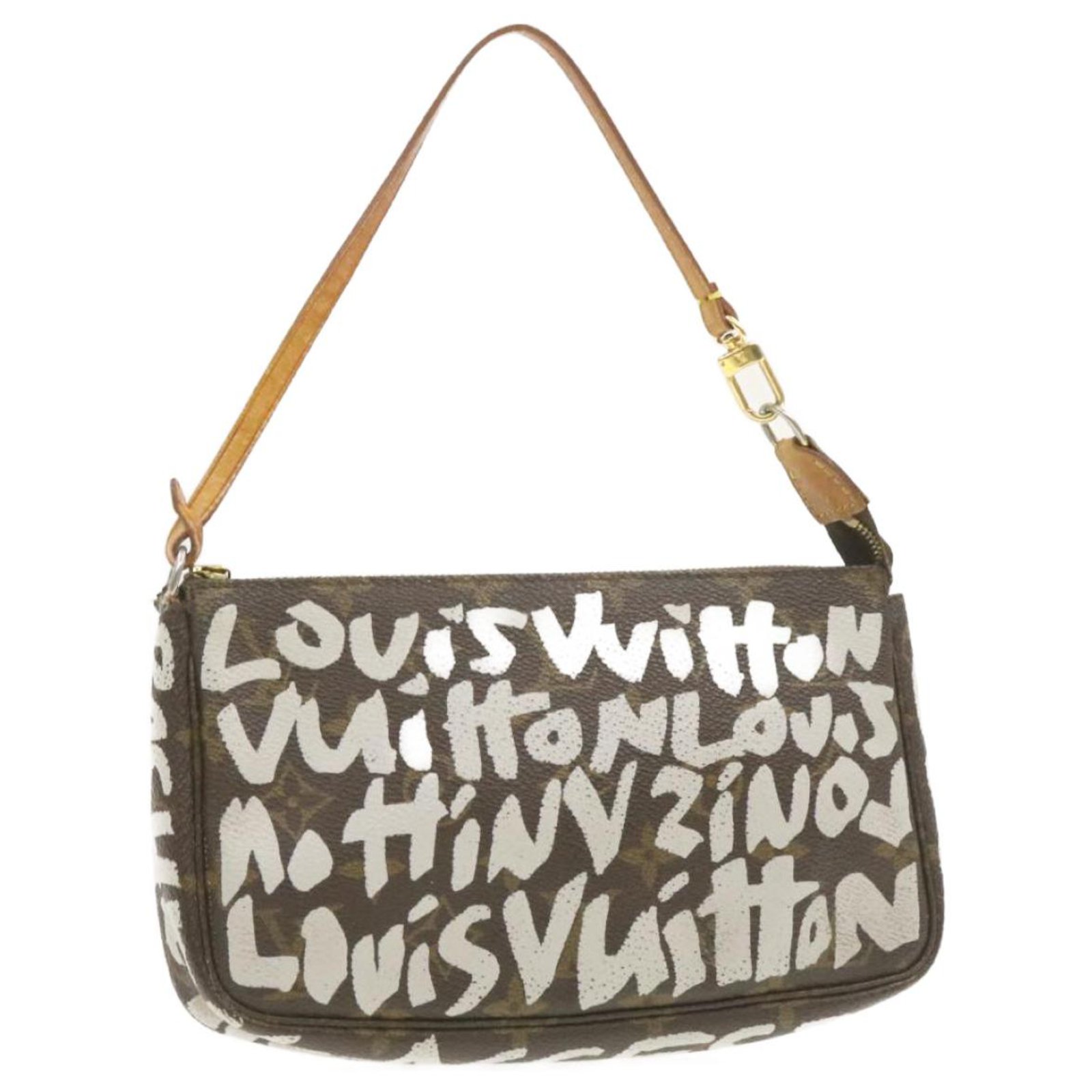 Louis Vuitton, Bags, Louis Vuitton X White Monogram Graffiti Pochette