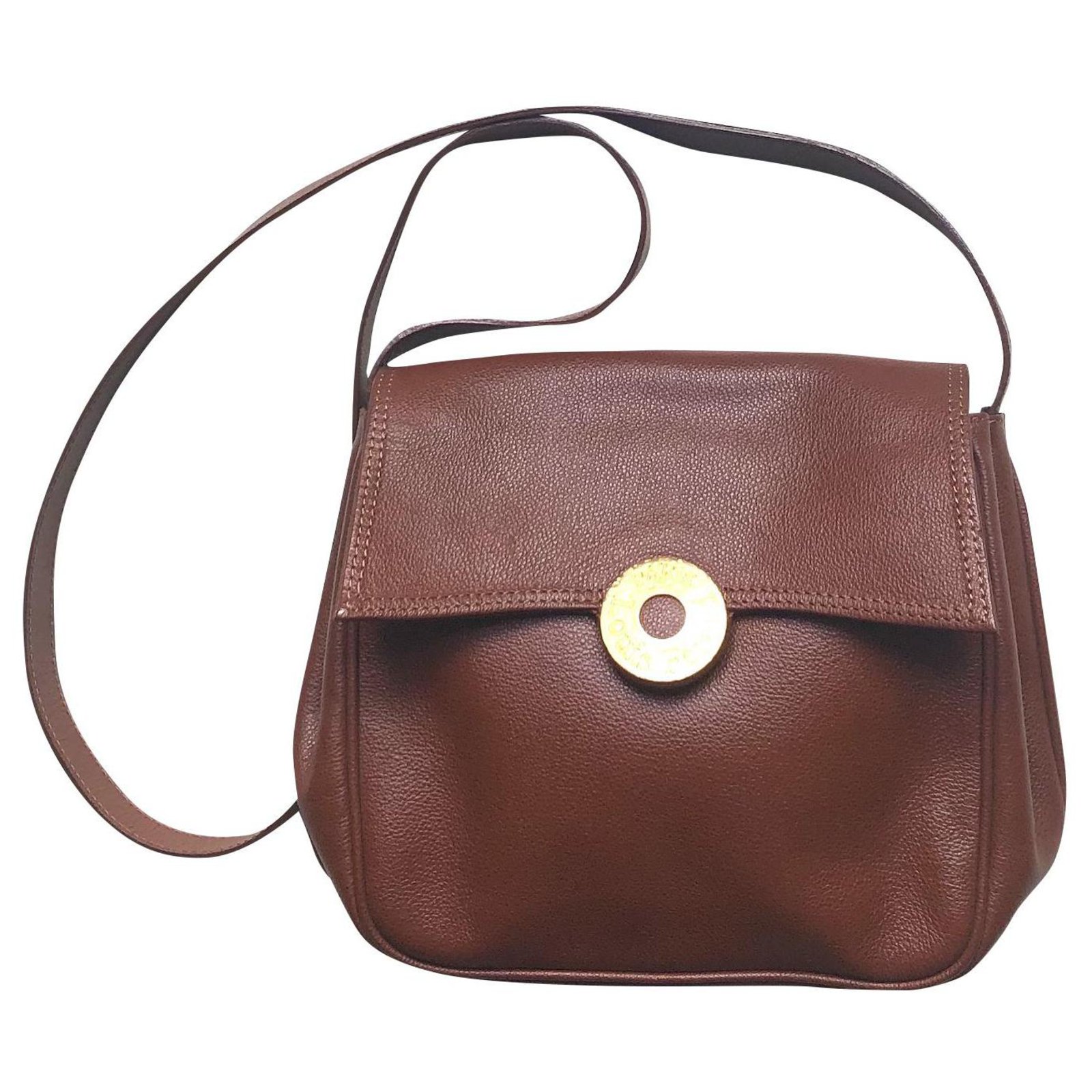 Louis Féraud Handbags Caramel Leather ref.271968 - Joli Closet