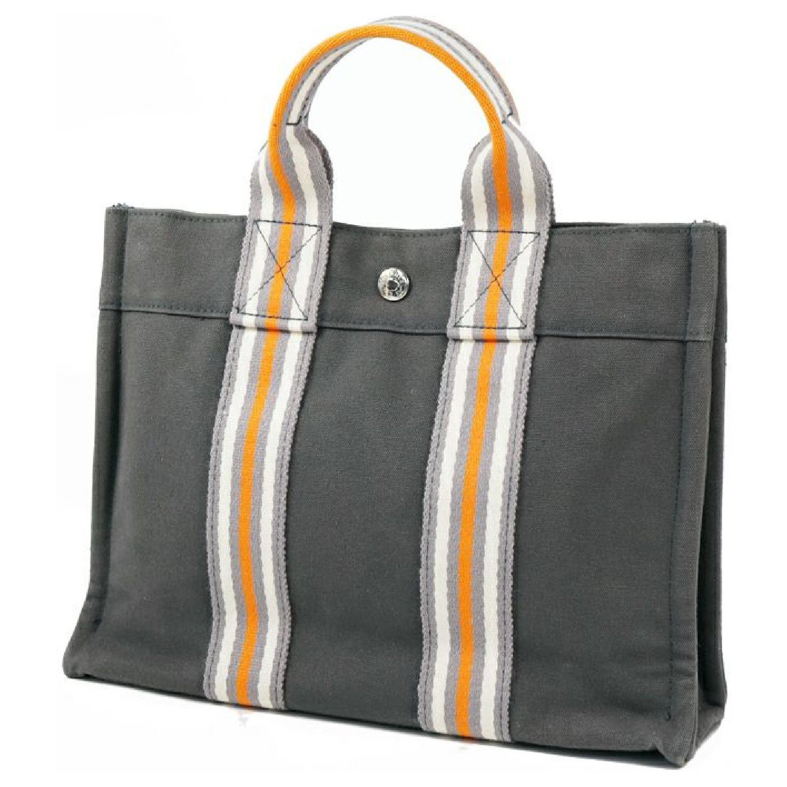 Hermès HERMES fourre-tout PM unisex tote bag gray Grey Cloth ref.272264 -  Joli Closet
