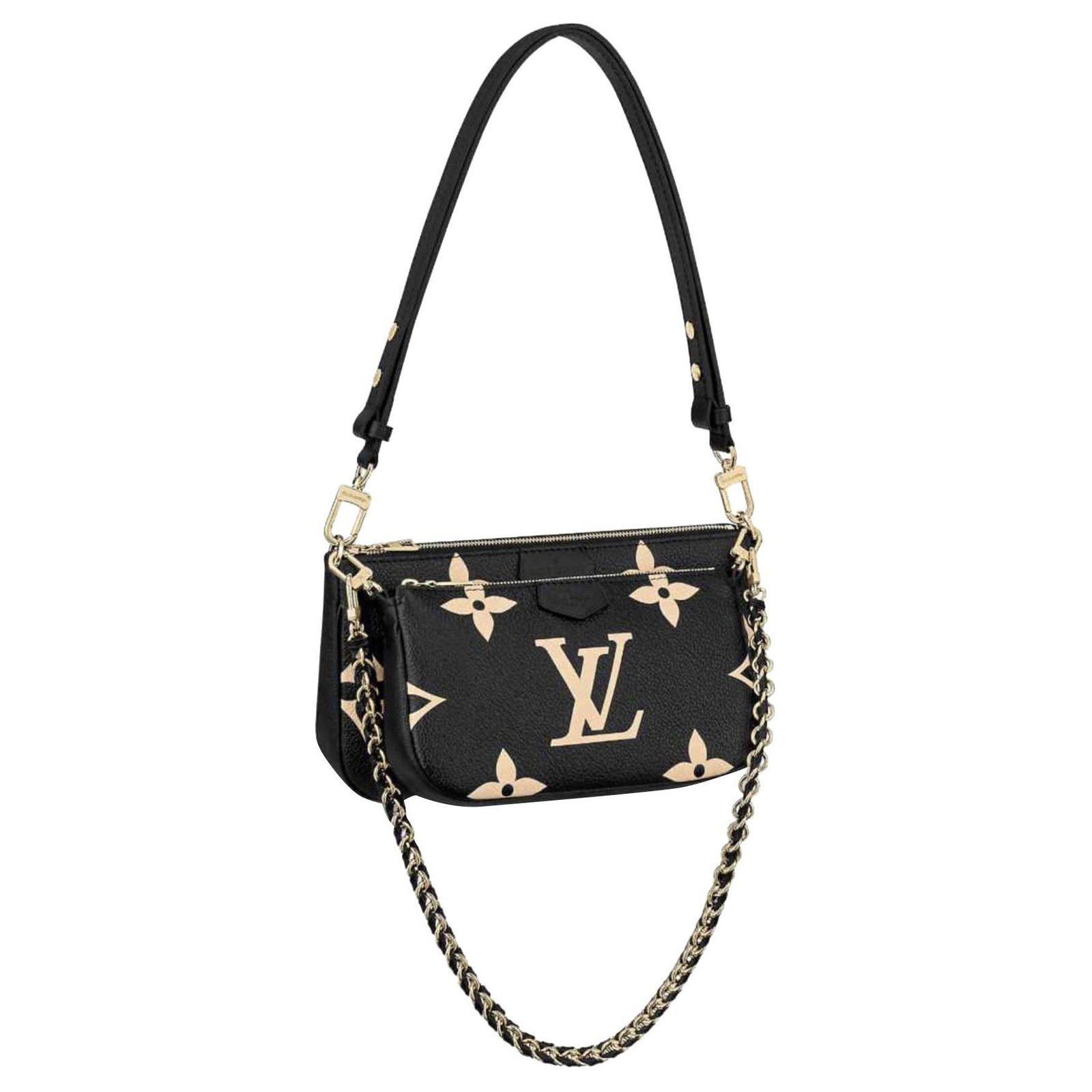 Louis Vuitton LV multipochette leather Black ref.272329 - Joli Closet