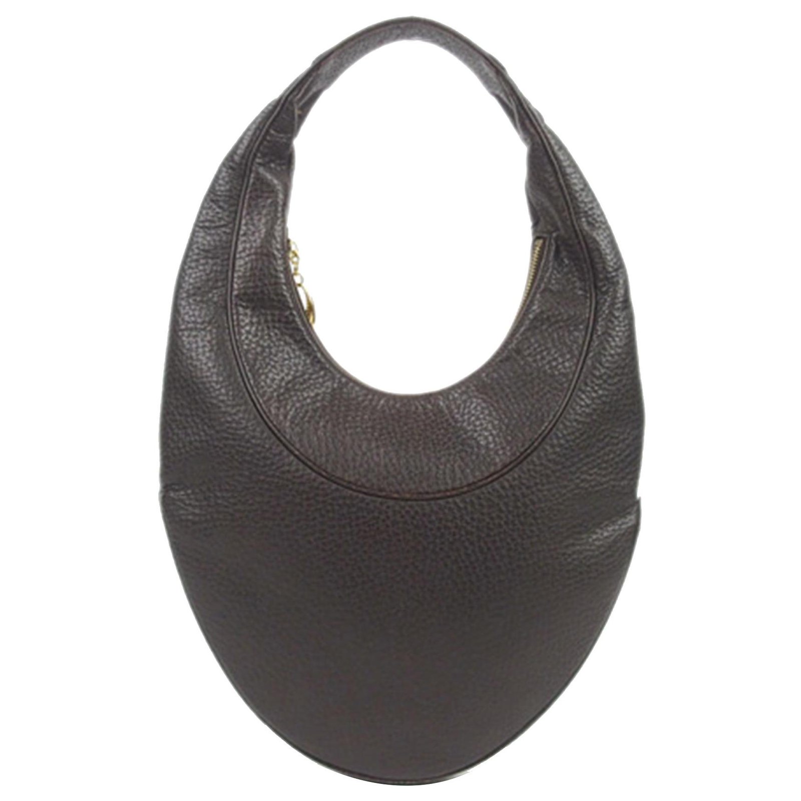 Autre Marque Bvlgari Brown Ascot Leather Hobo Bag Pony-style