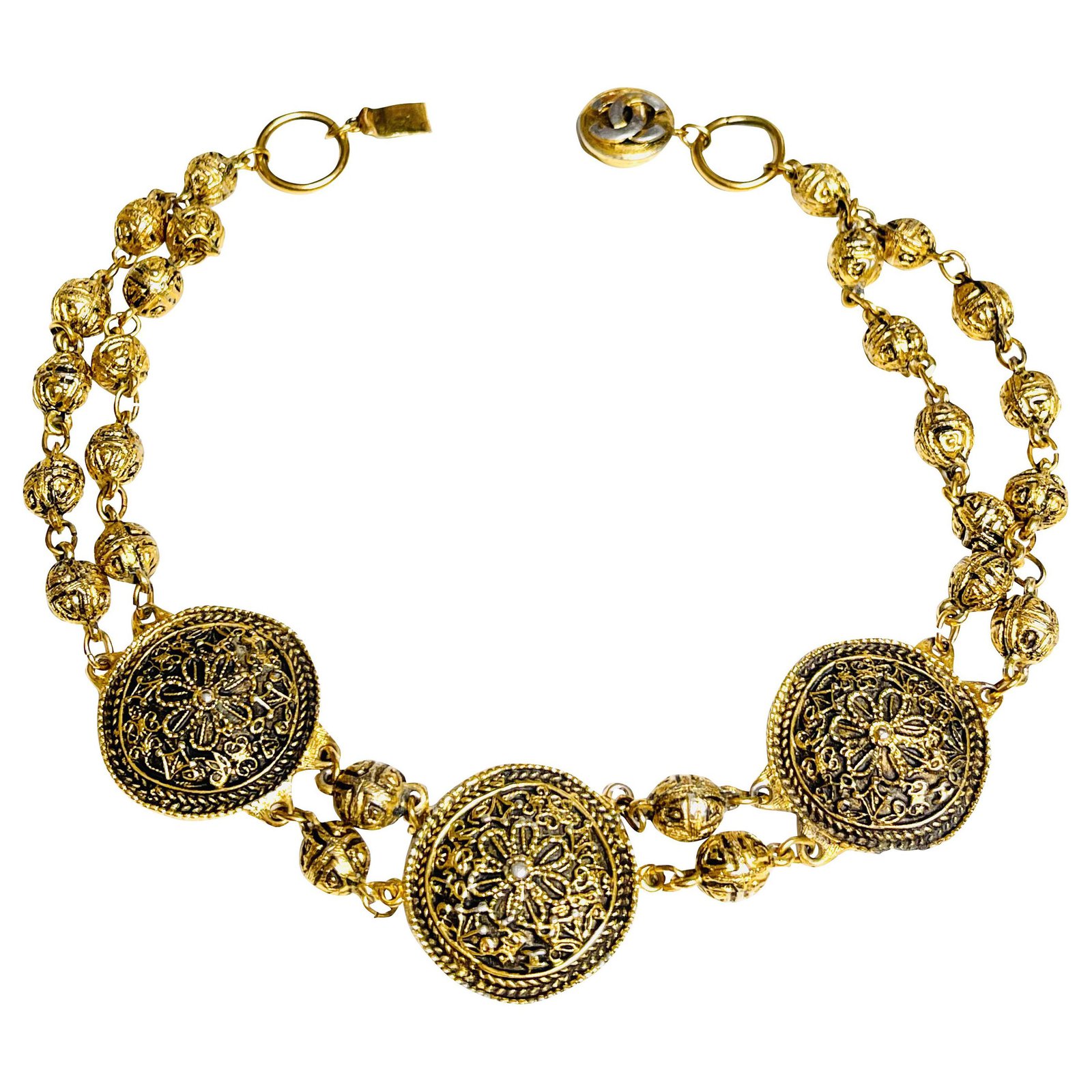 Chanel vintage necklace Golden Metal ref.273491 - Joli Closet