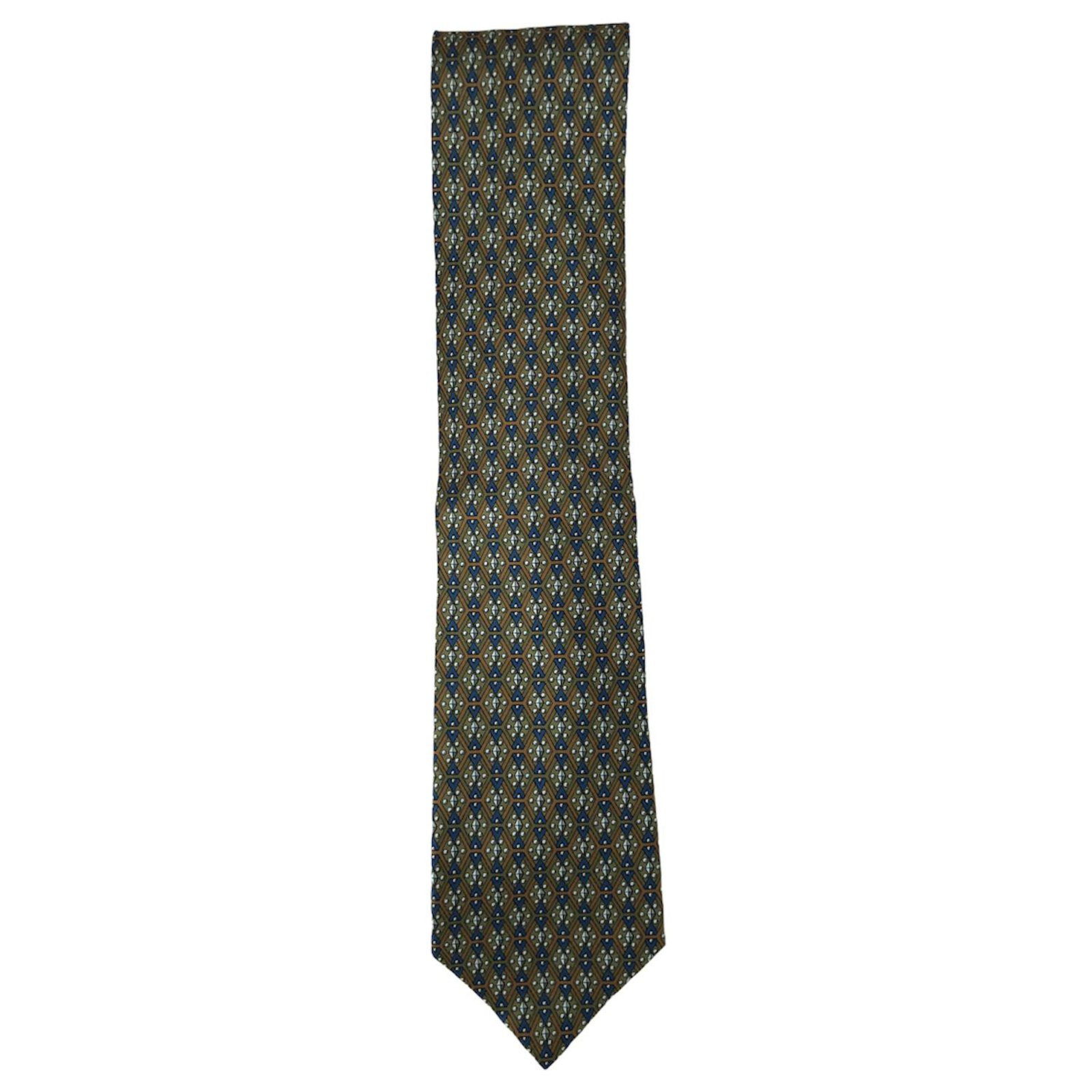Hermès Hermes tie in green silk ref.273847 - Joli Closet