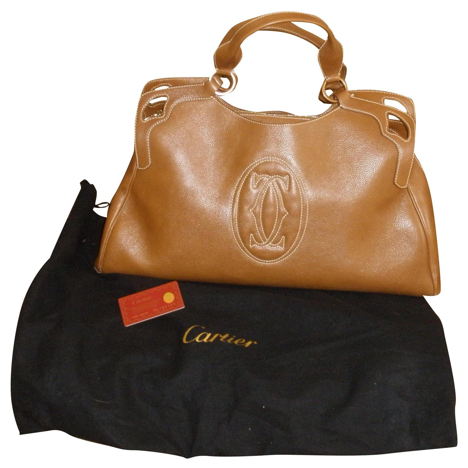 FonjepShops | Cartier Marcello Handbag 379630 | christian dior honeycomb  logo pvc leather chain shoulder bag