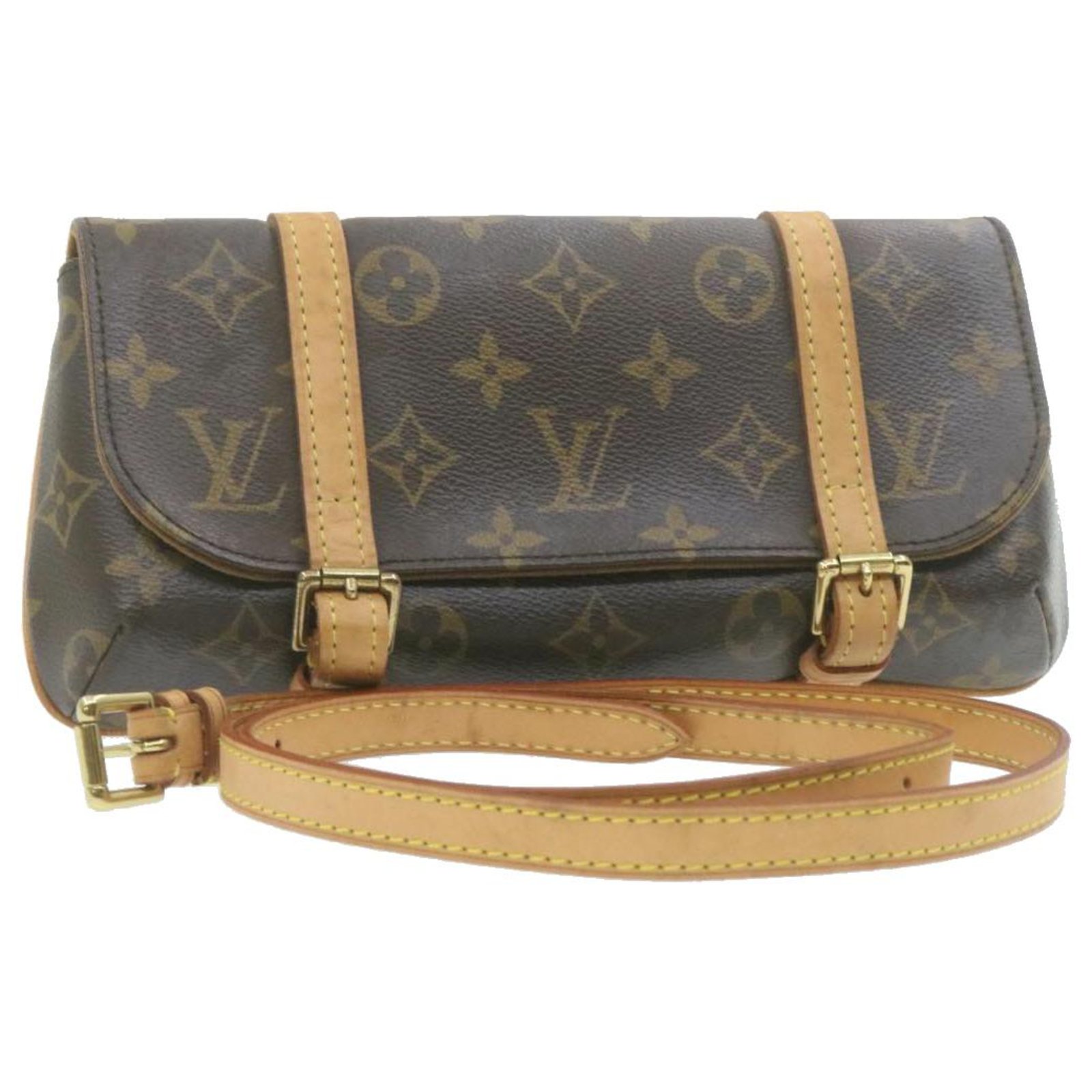 Marelle vintage leather handbag Louis Vuitton Brown in Leather