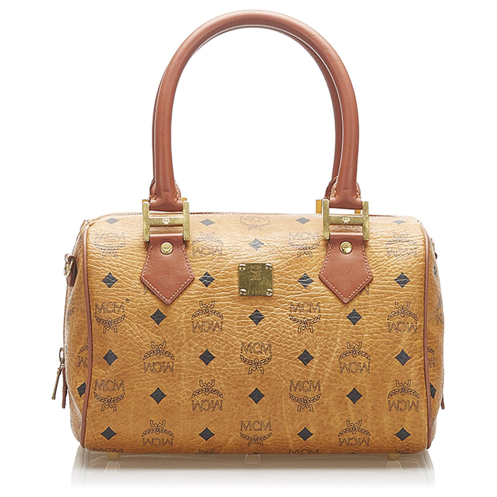 mcm visetos boston bag