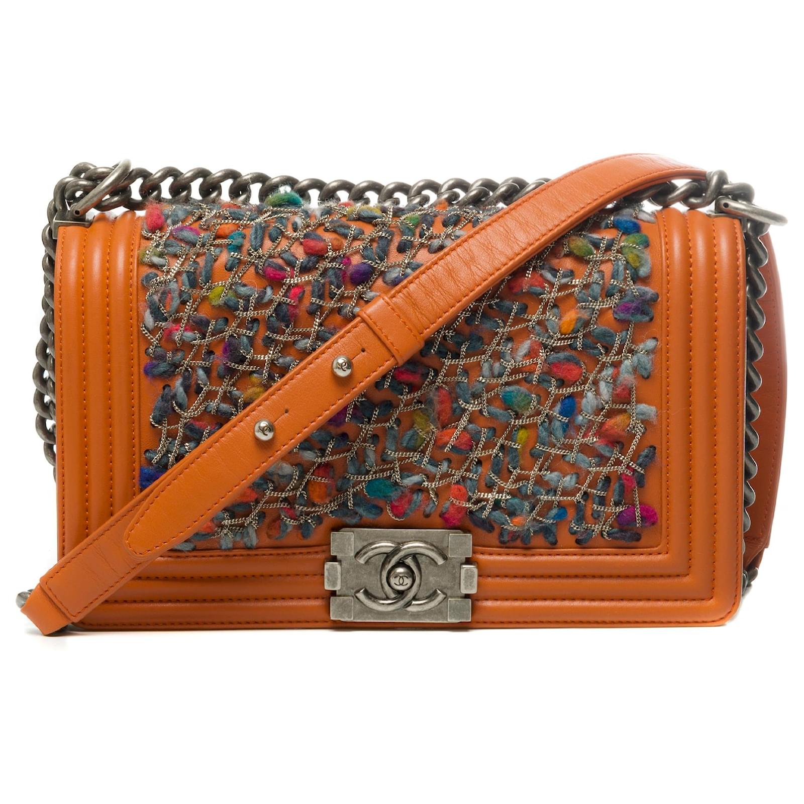 chanel boy bolsa tweed