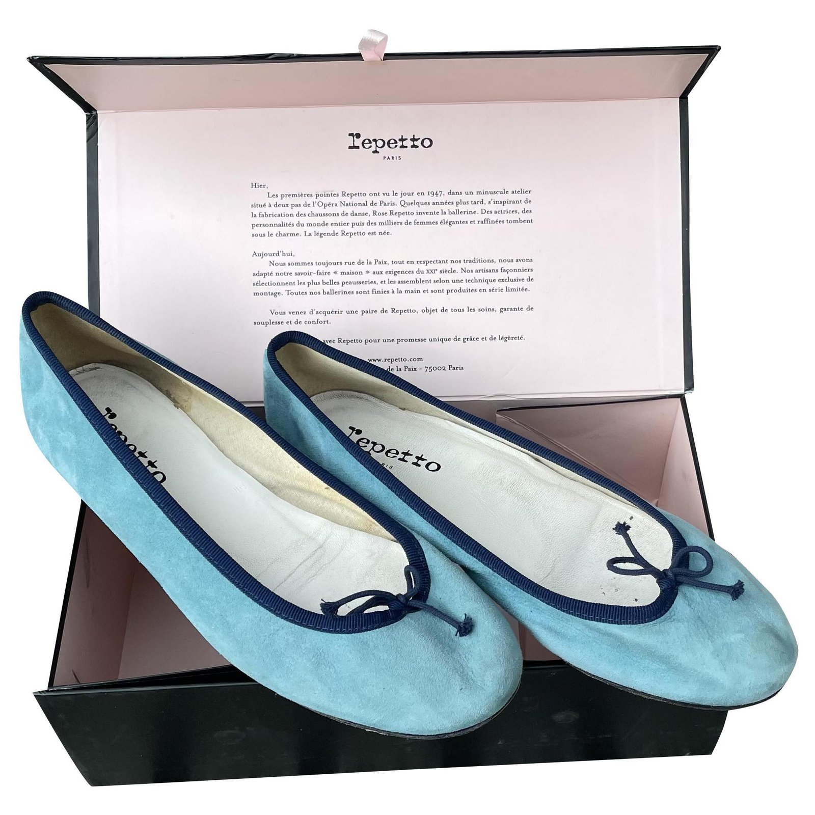 Repetto Ballet flats Blue Suede ref.275048 - Joli Closet