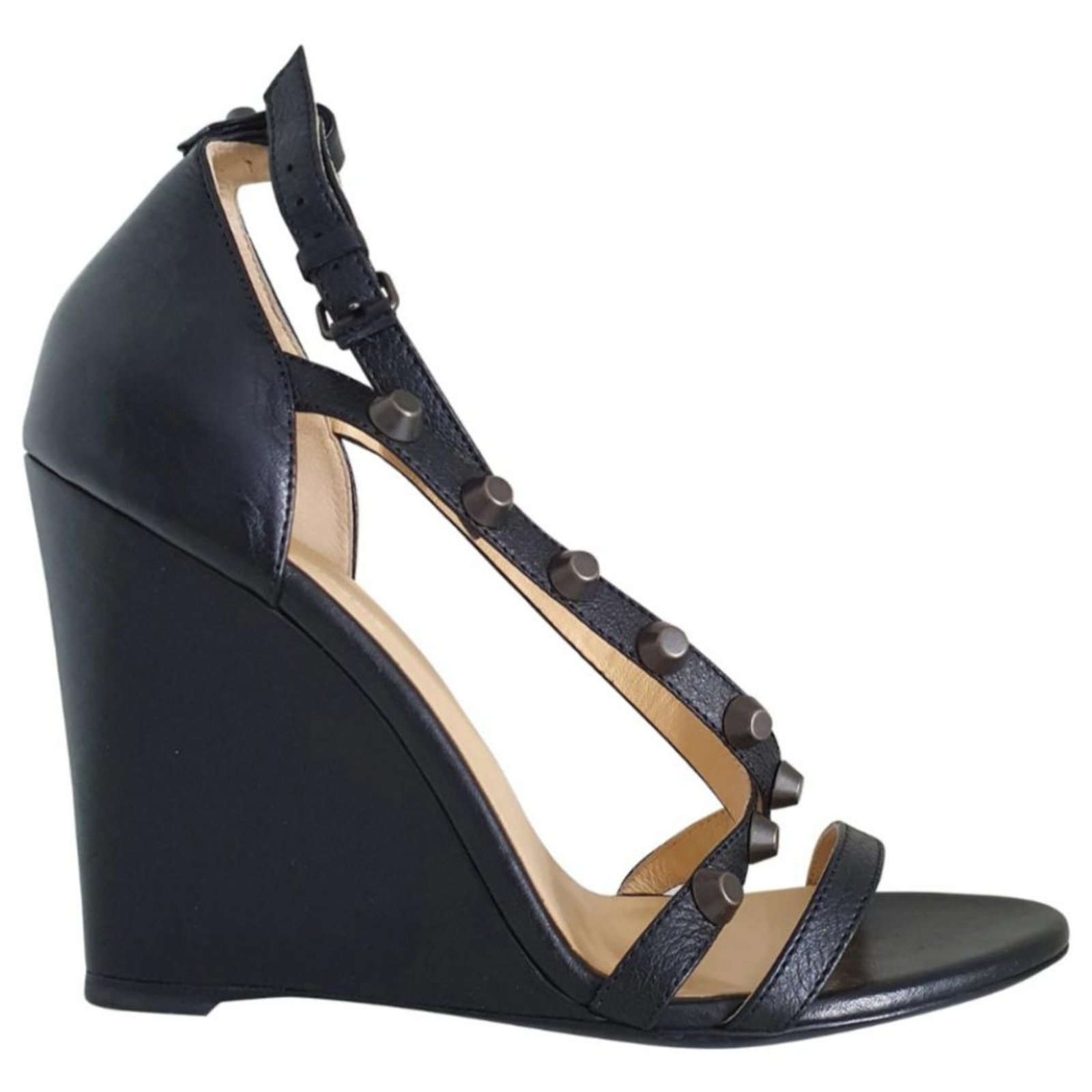 Balenciaga sandals Black Leather ref.275481 - Joli