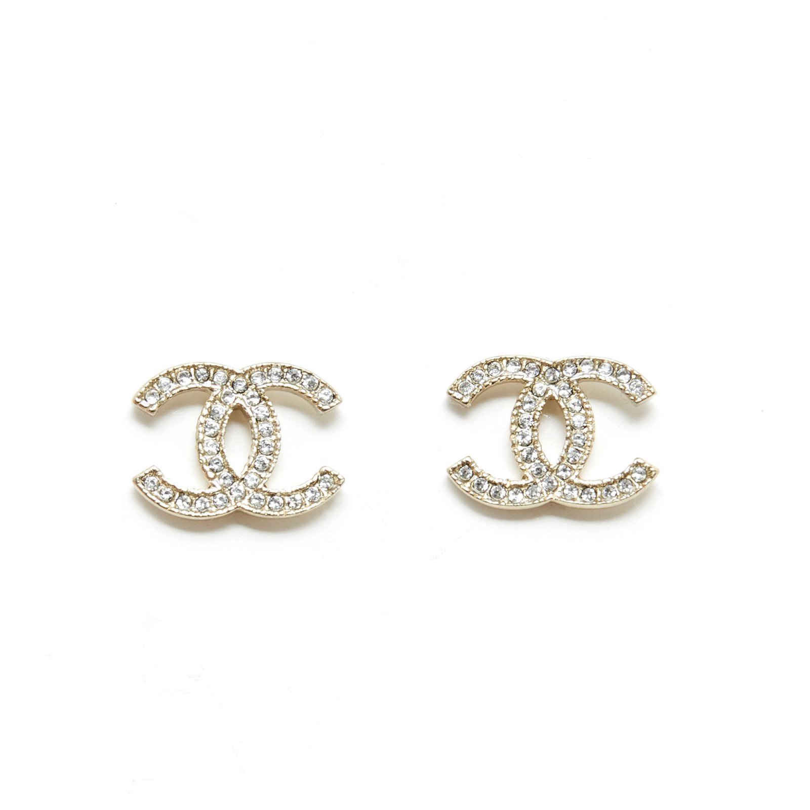 Chanel  Crystal Stud Earrings  All The Dresses
