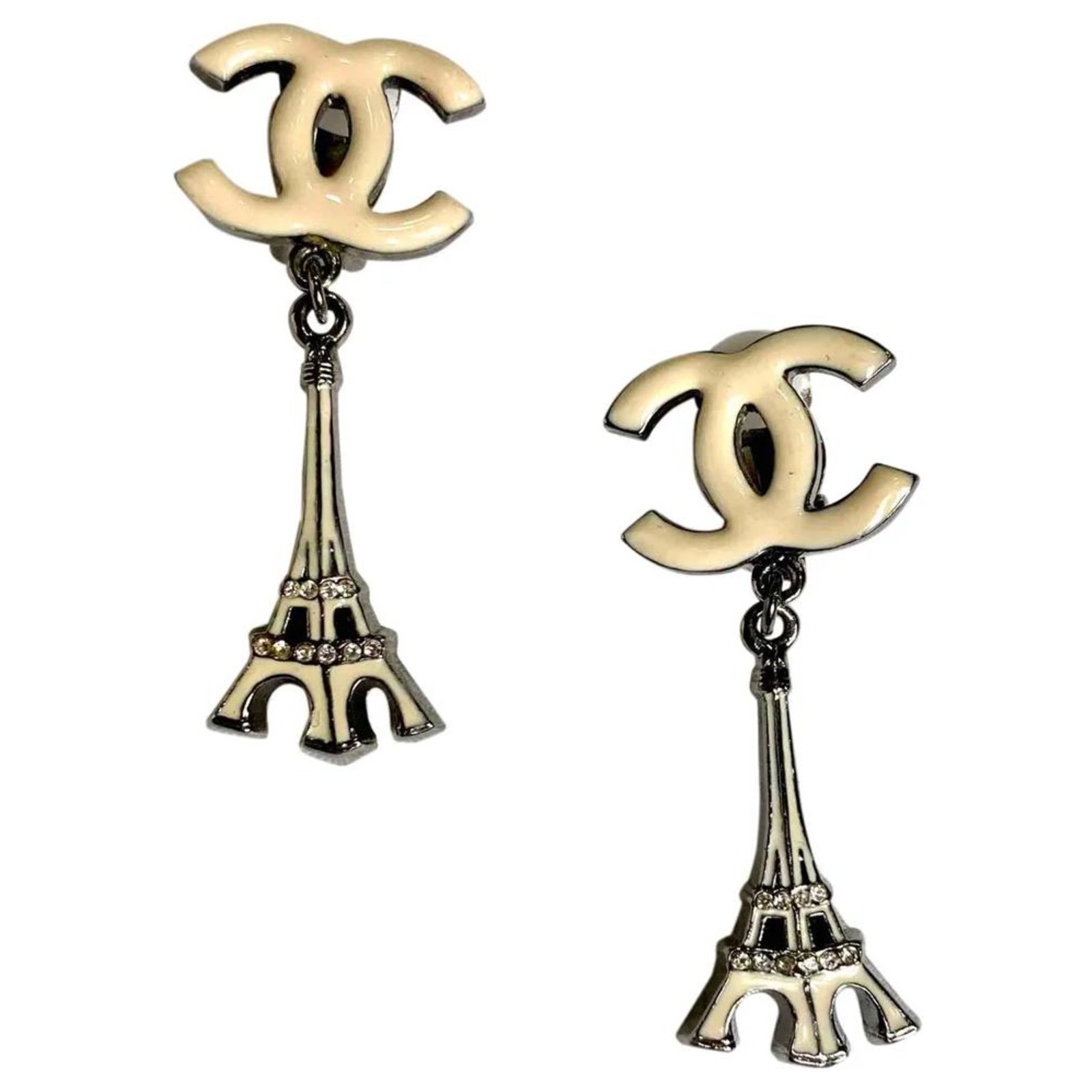 Chanel Earrings Silvery Metal ref.276015 - Joli Closet