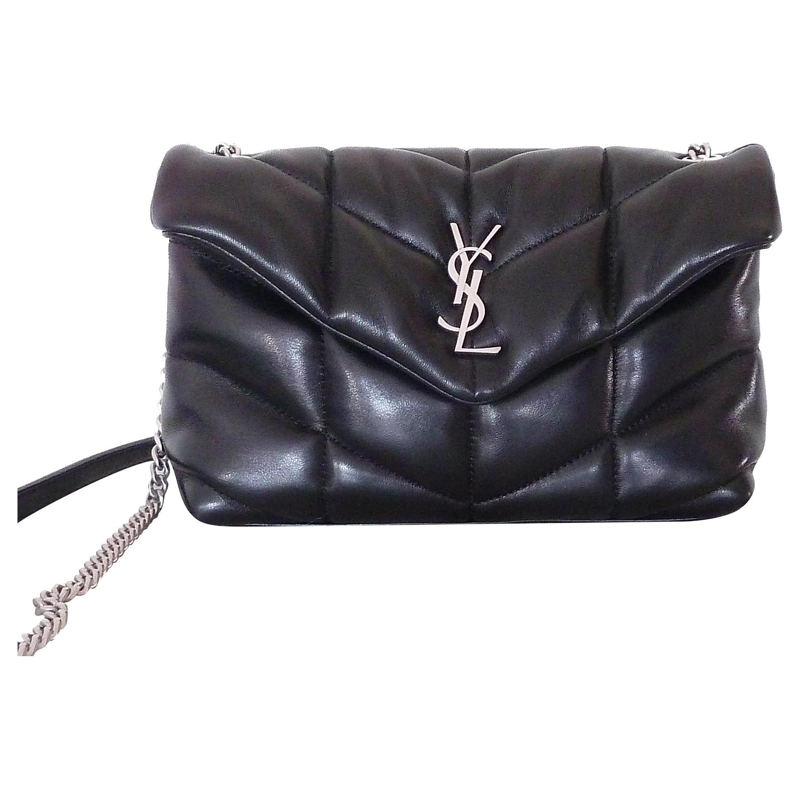 SAINT LAURENT Mini Bag Puffy Sintra bag Black Leather ref.276221 - Joli  Closet