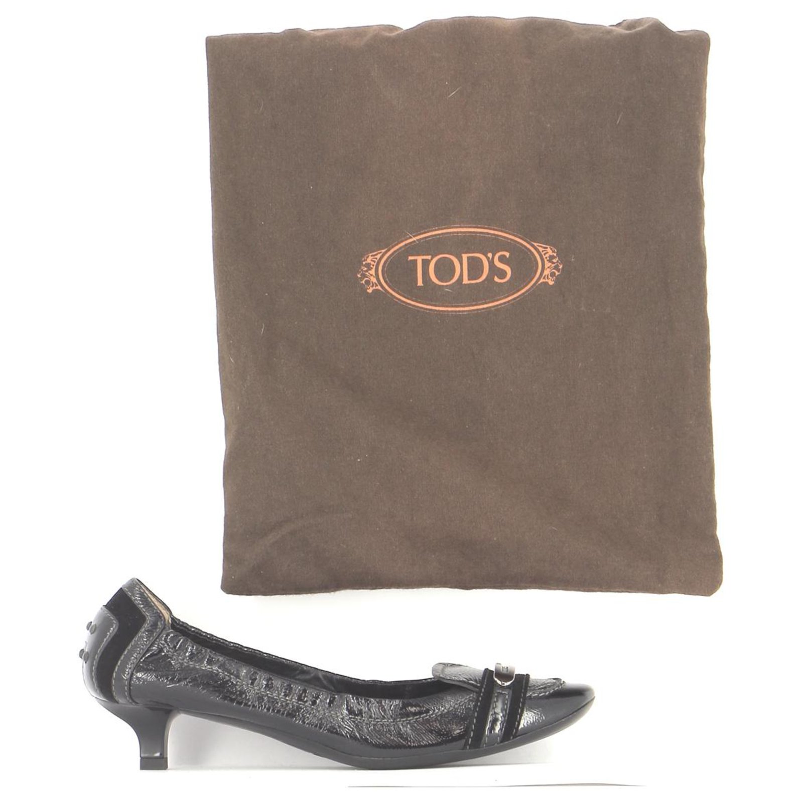 Tod's Ballet flats Black Leather ref.276329 - Joli Closet