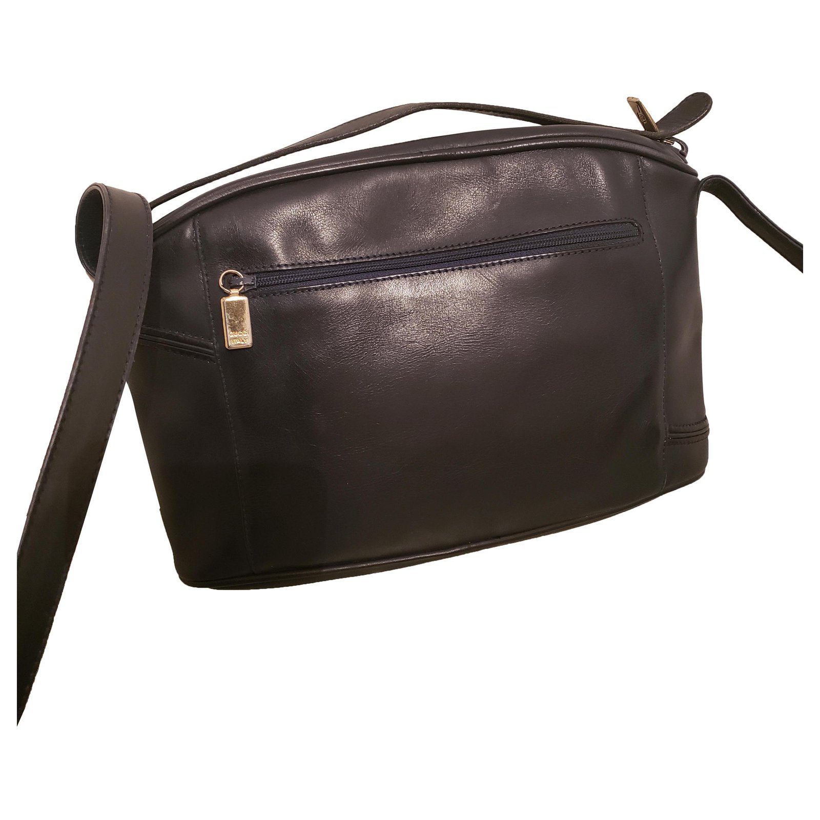 Navy on sale leather handbags