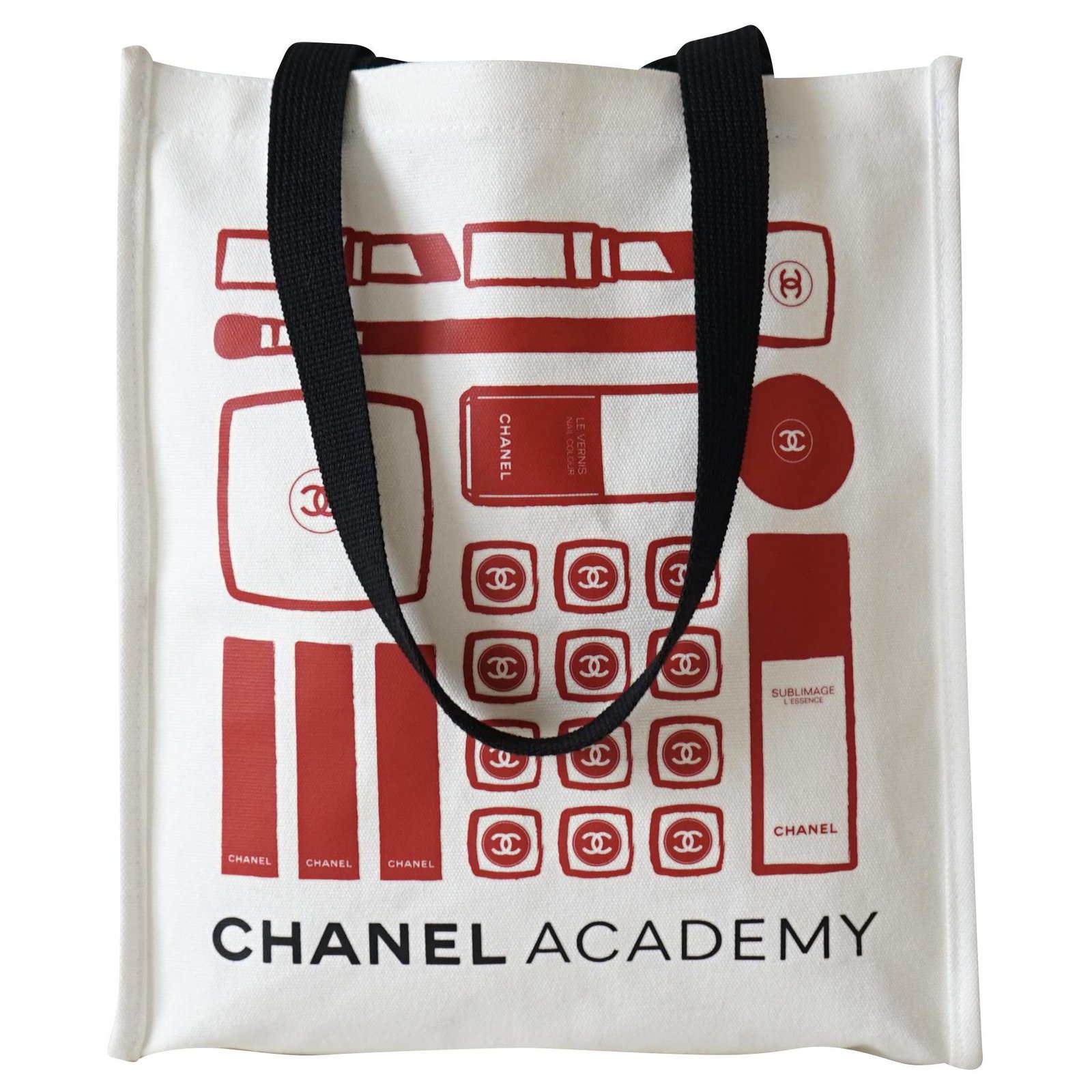 Chanel Handbags Black White Red Cloth ref.277068 - Joli Closet