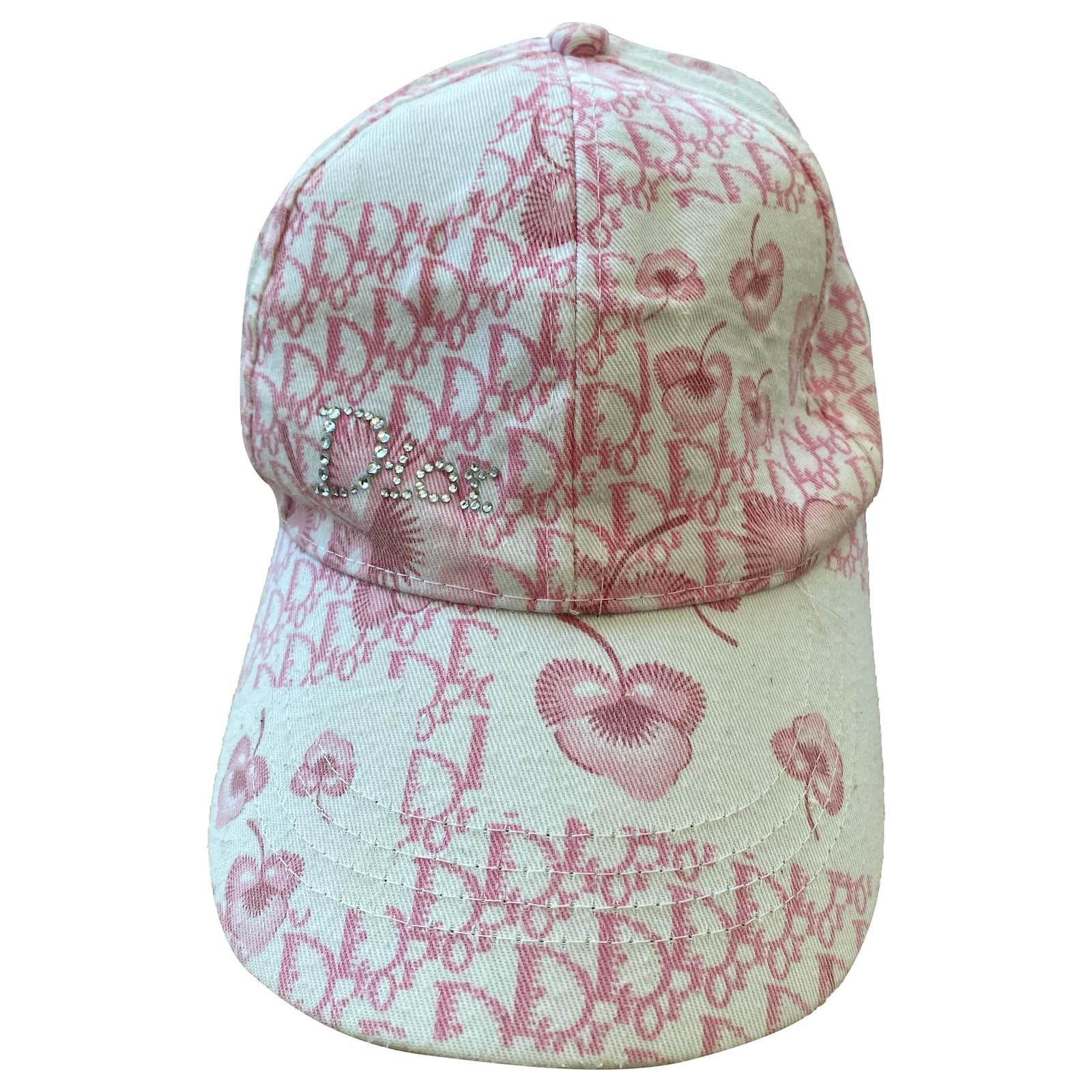Christian Dior cappello monogramma dior rosa berretto da trottatore secchio  Bianco Cotone ref.277441 - Joli Closet