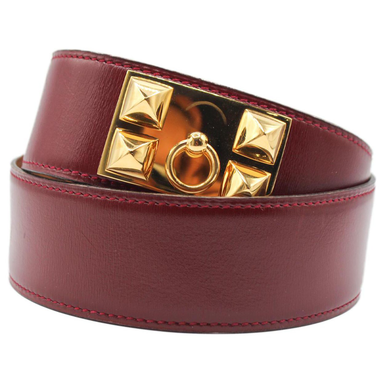 Hermès Belts Dark red Leather ref.277504 - Joli Closet