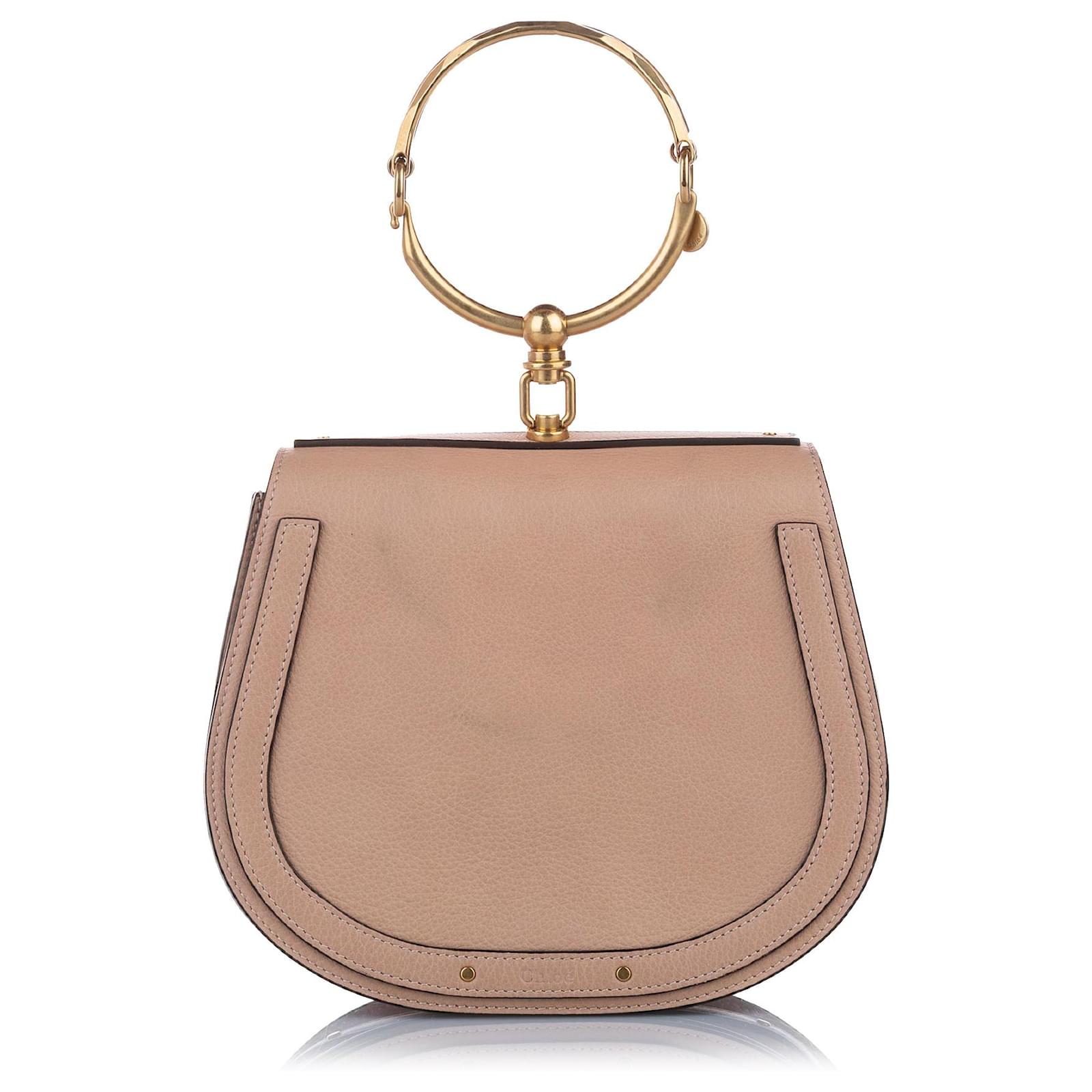 Chloé Chloe Gray Nile Leather Satchel Grey Ponystyle calfskin ref