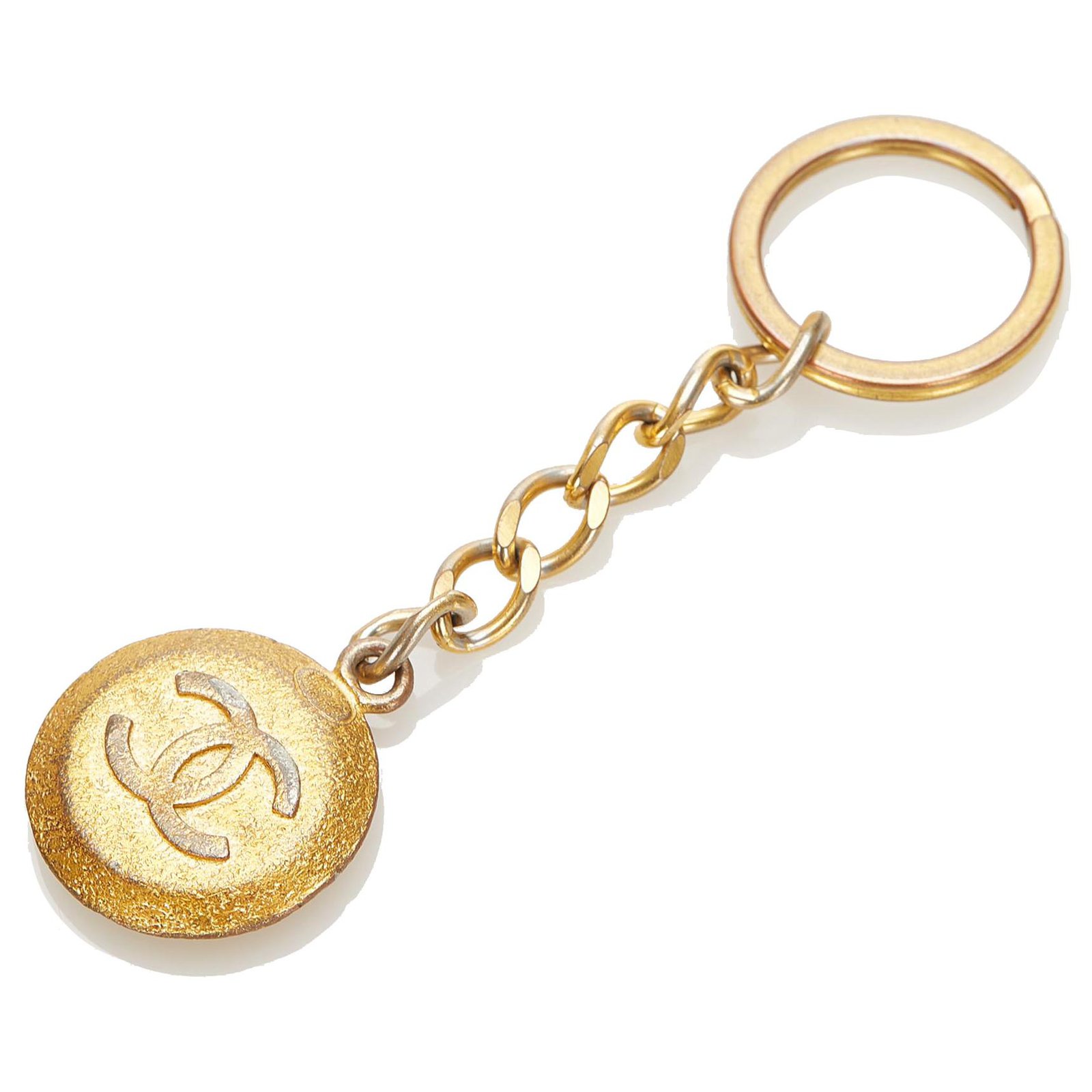 Chanel Gold CC Gold-tone Key Chain Golden Metal ref.278128 - Joli Closet