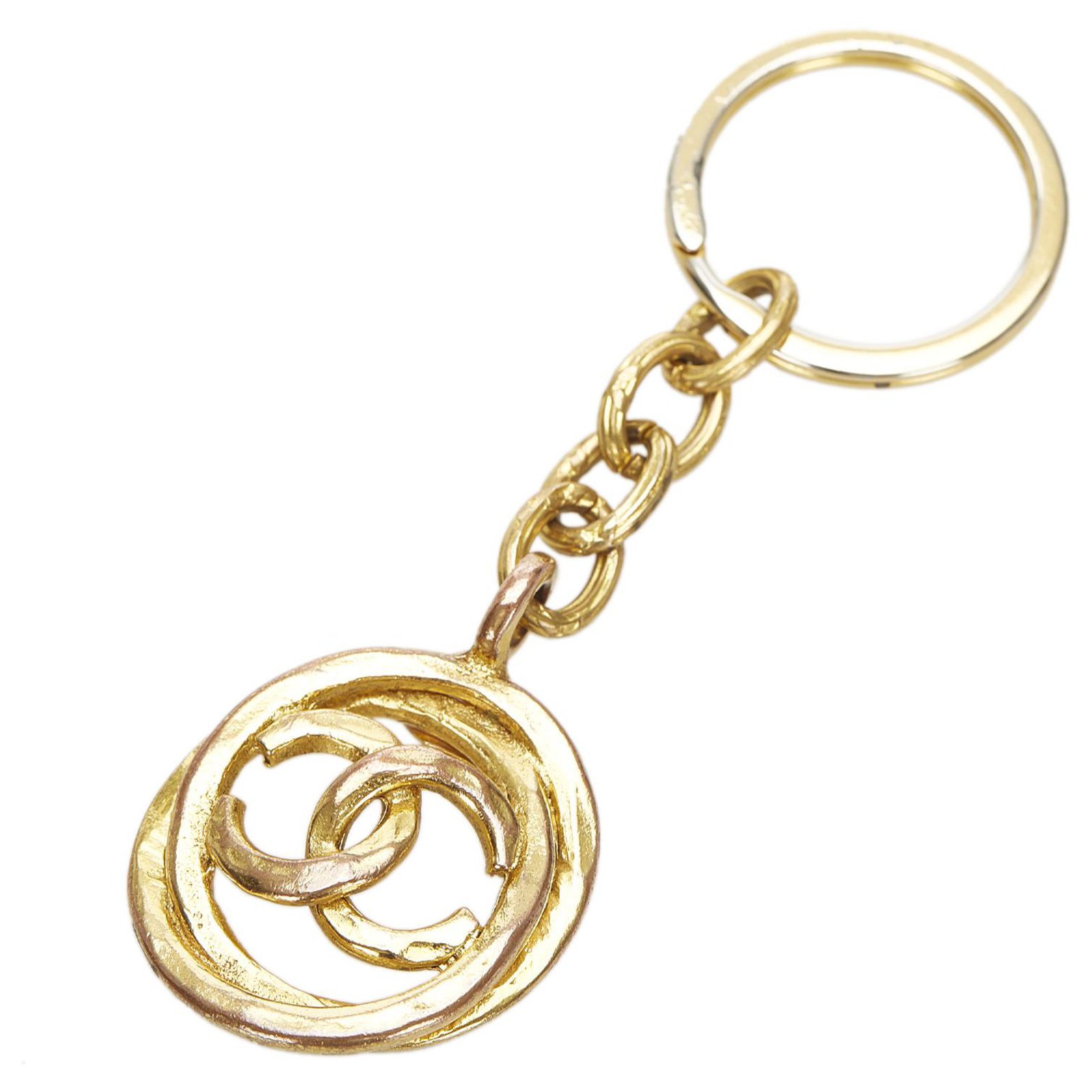 Chanel Gold CC Gold-tone Key Chain Golden Metal ref.278128 - Joli Closet