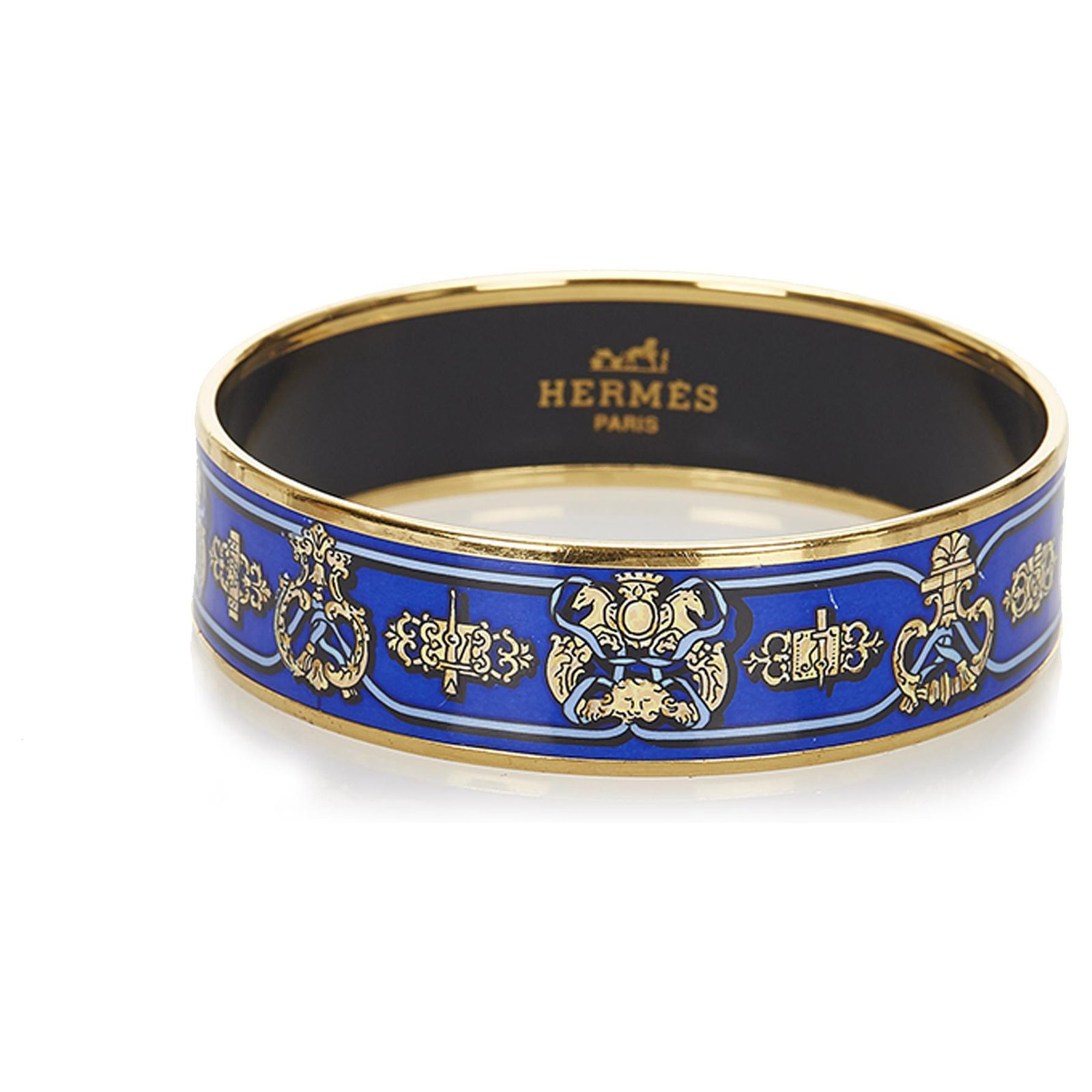 Hermès Hermes Blue Cloisonne Bangle GM Multiple colors Metal ref.278137 ...