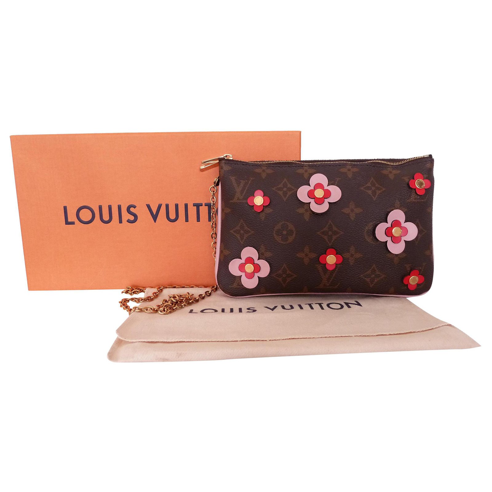 LOUIS VUITTON lined Zip Crafty limited edition clutch bag Multiple colors  Leather ref.278153 - Joli Closet
