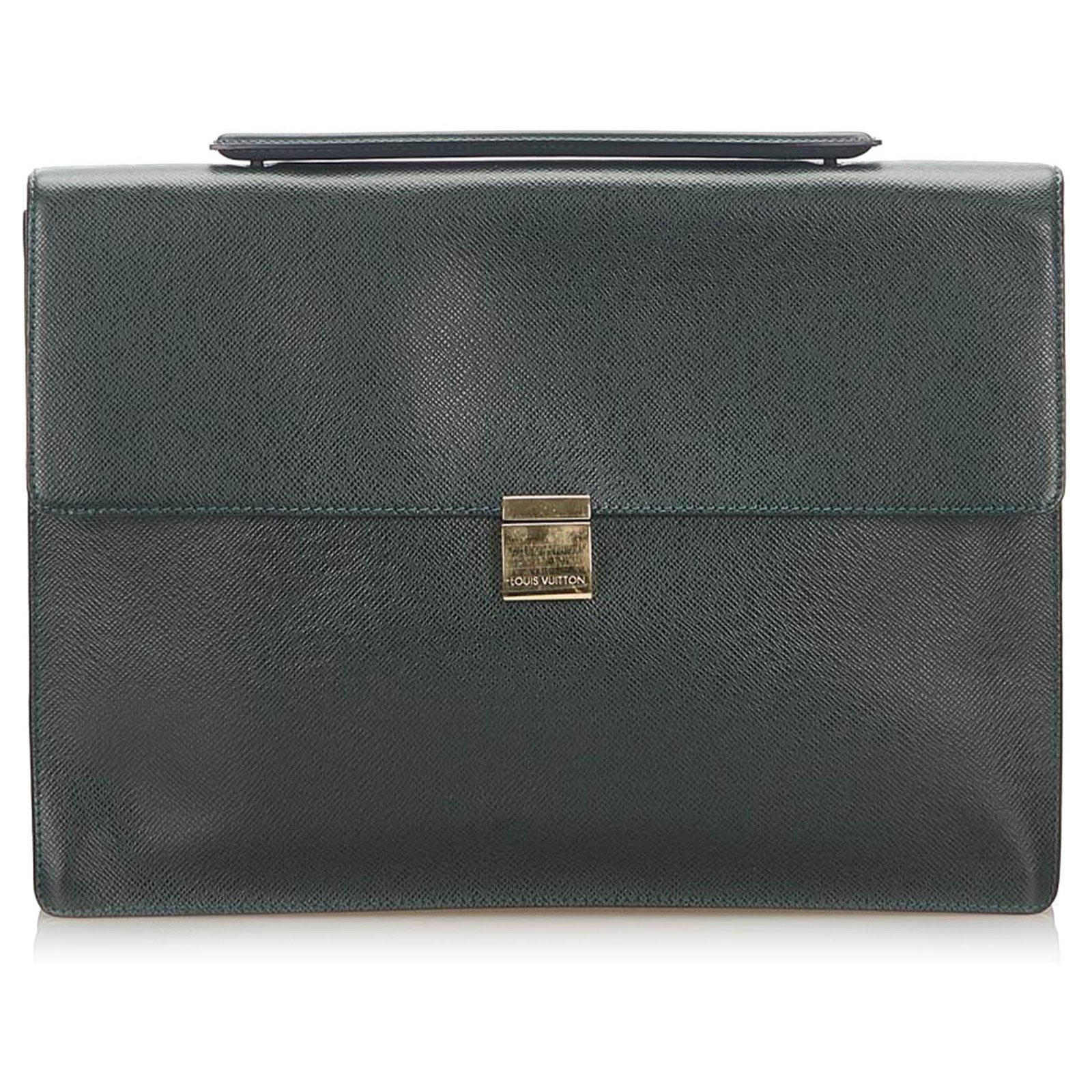 Louis Vuitton - Angara Porte Documents Taiga Briefcase Noir