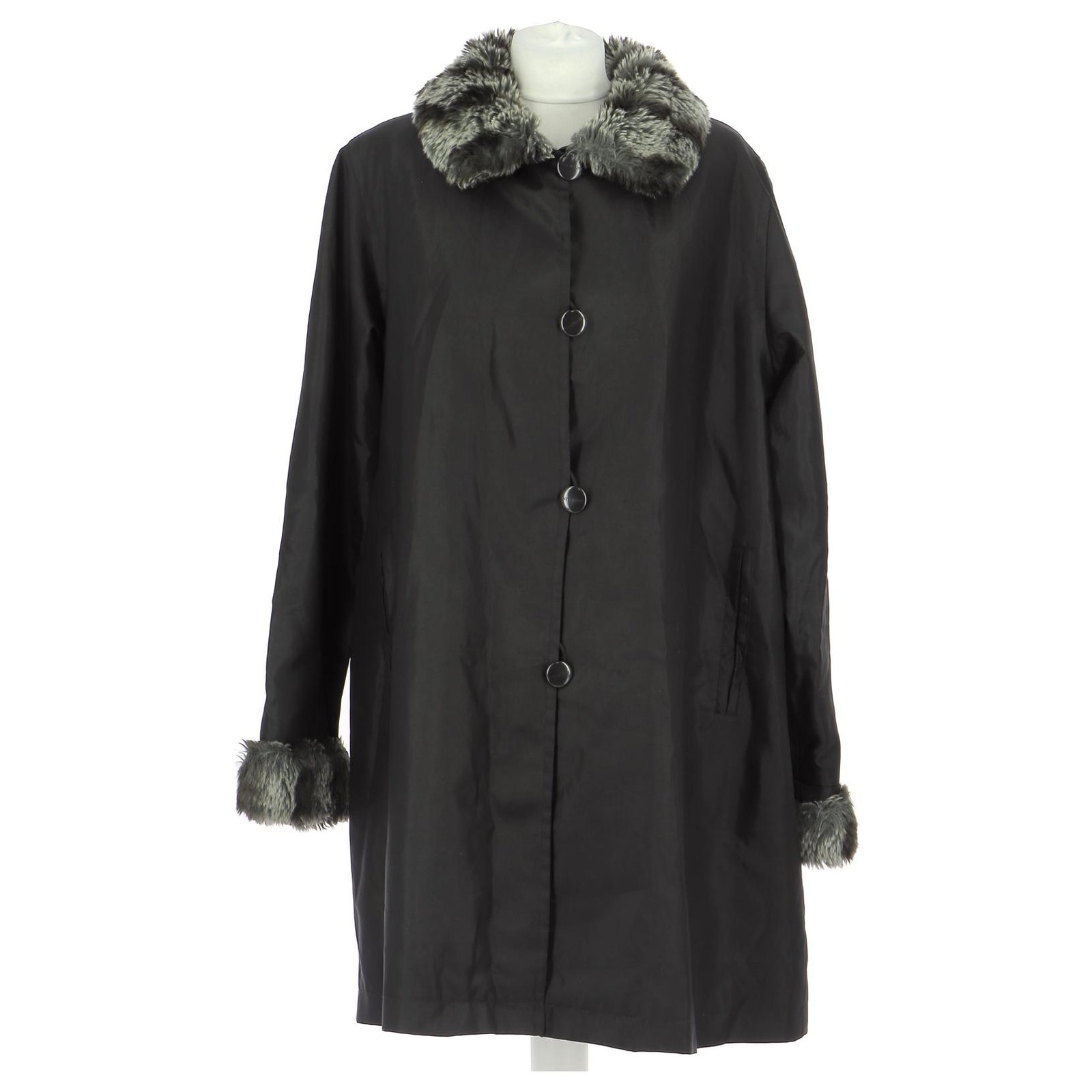 Balmain Down jacket / Parka Black Polyester ref.278738 - Joli Closet