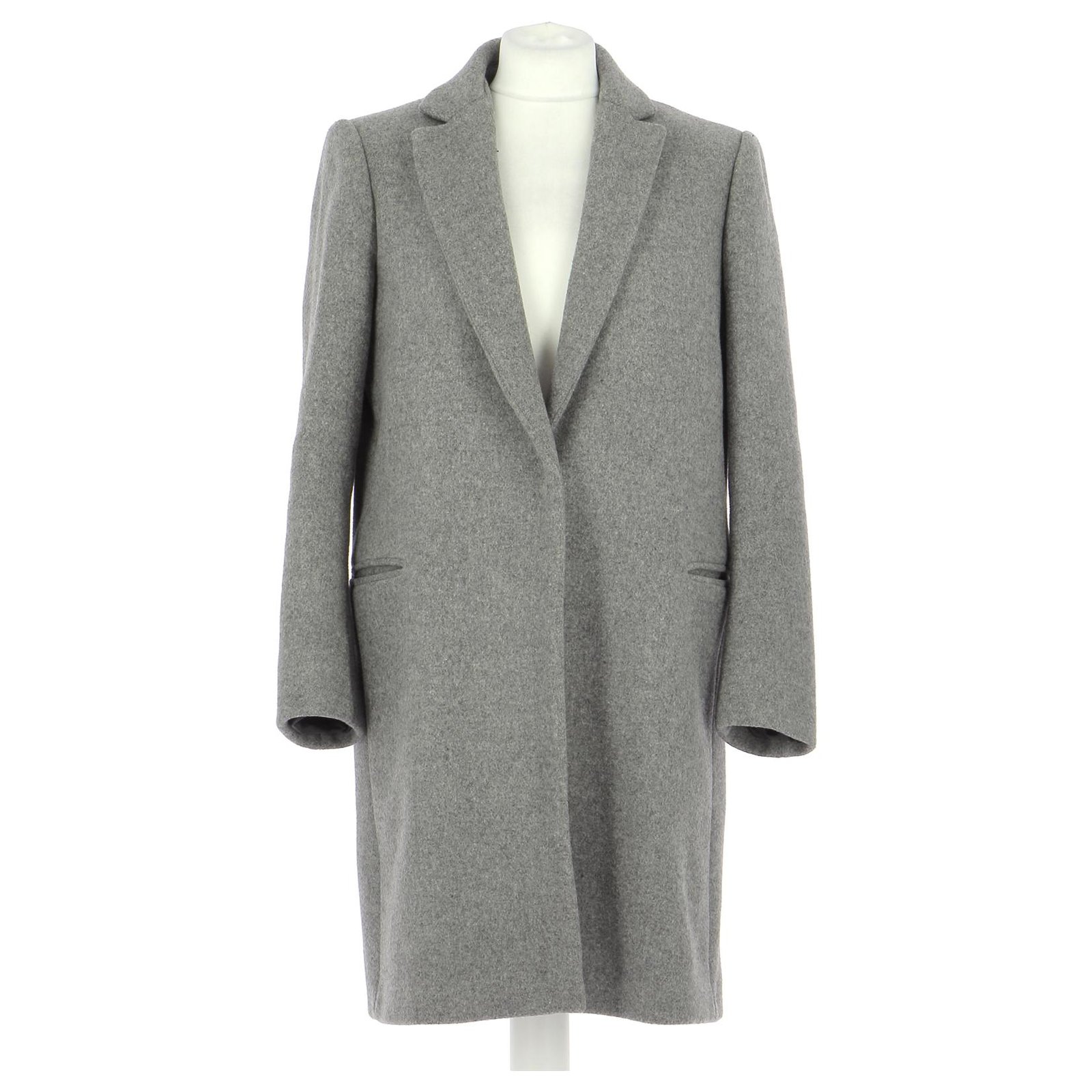 Maje Coat Grey Wool ref.278740 Joli Closet