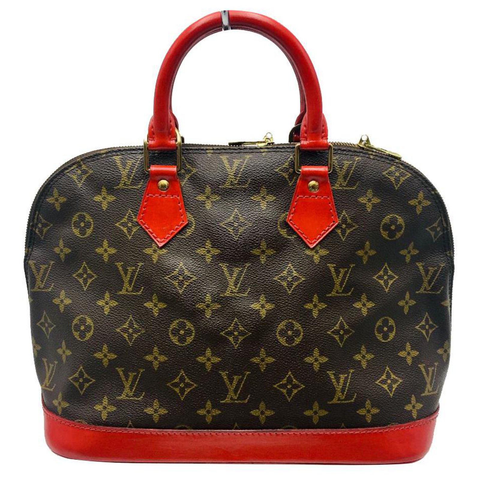 Louis Vuitton, Bags, Louis Vuitton Custom Painted Red Alma Bag