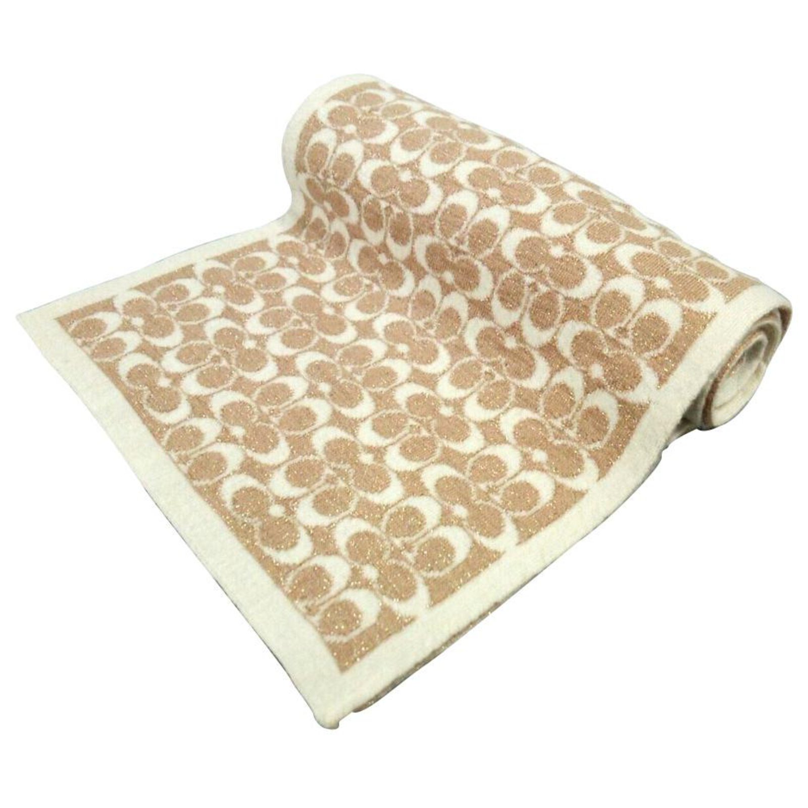 brown coach scarf