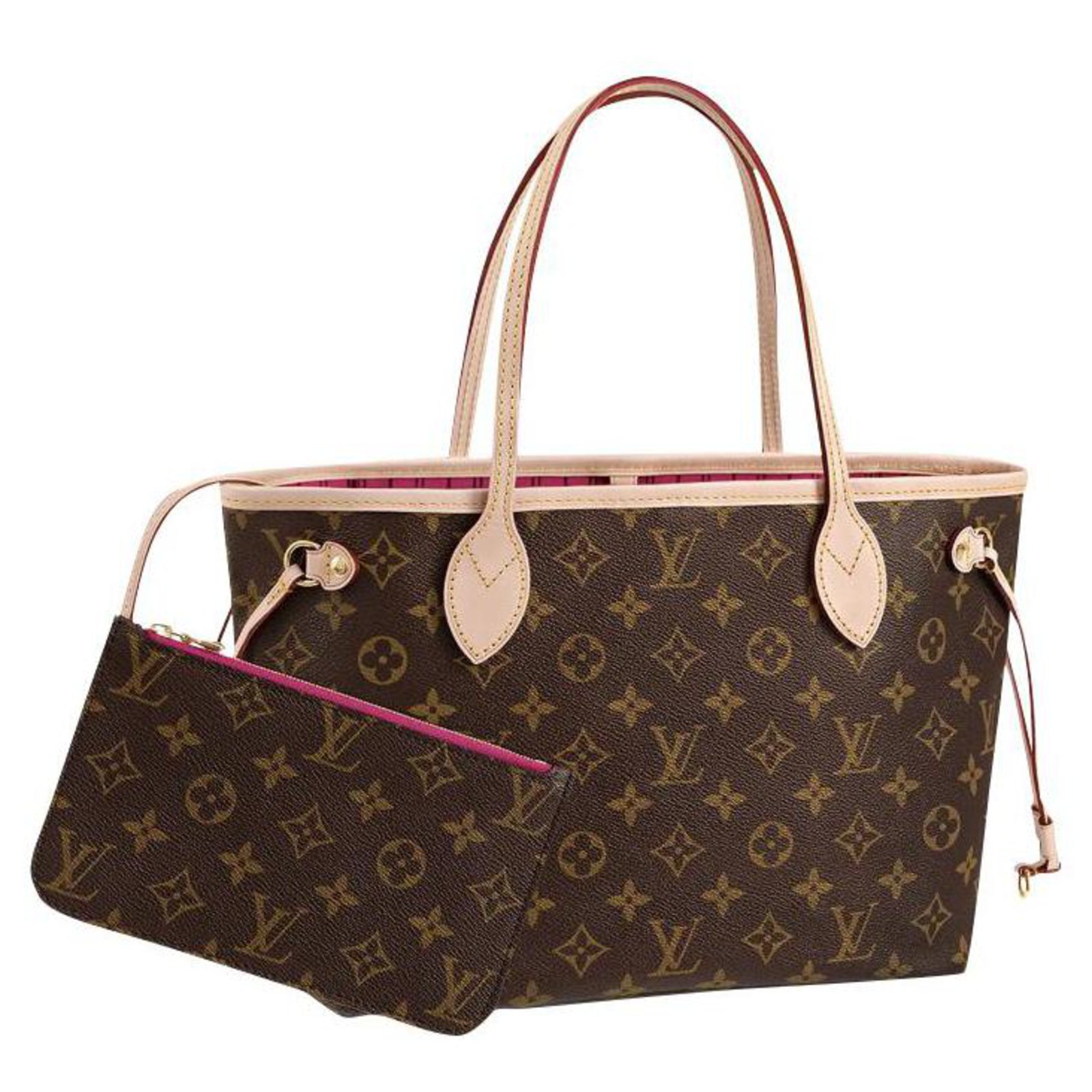  Louis Vuitton  LV  nie voll PM  Mono  Braun ref 281009 Joli 