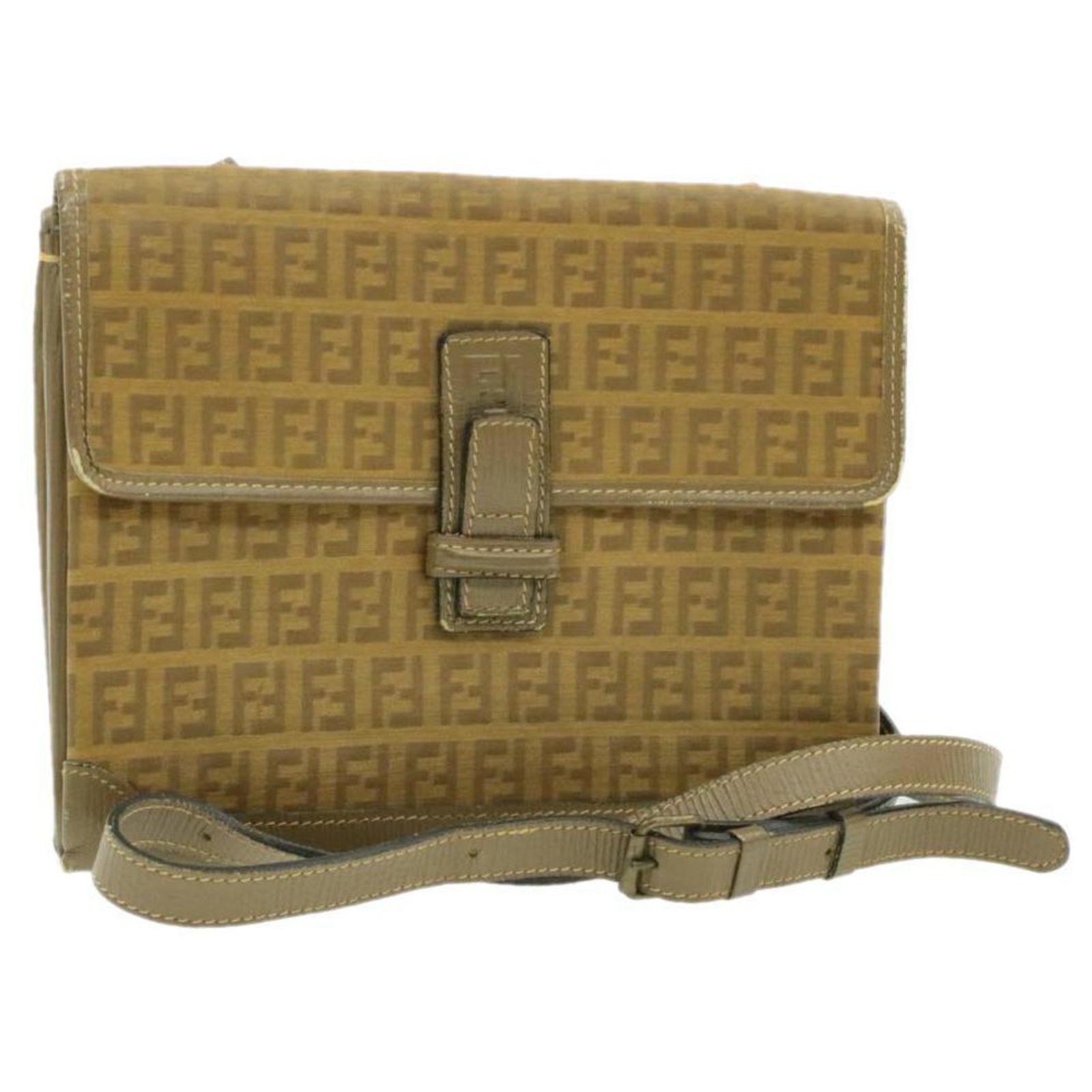 Fendi Shoulder Bag Beige Cloth ref.281330 - Joli Closet