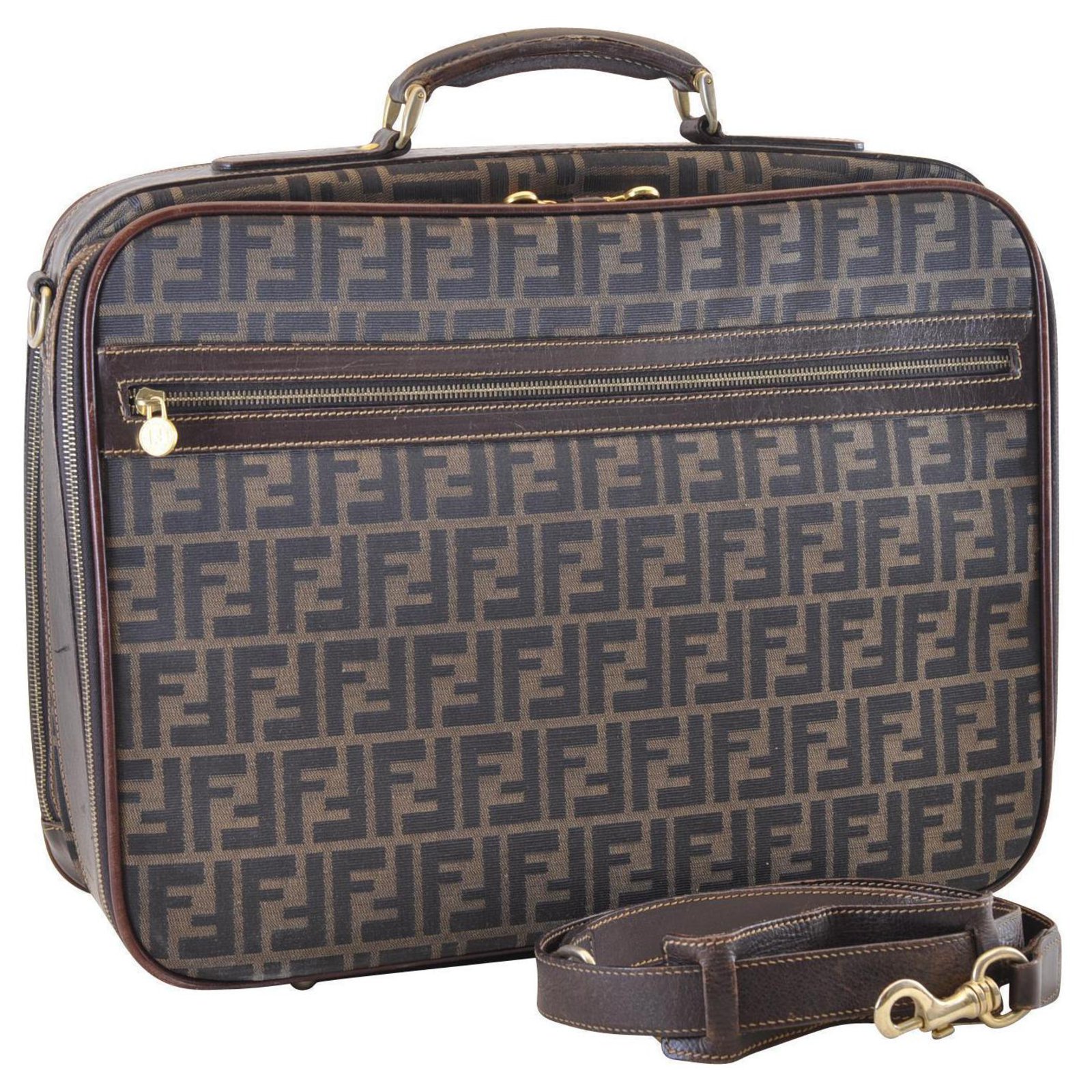Fendi Travel bag Brown Cloth ref.281728 - Joli Closet