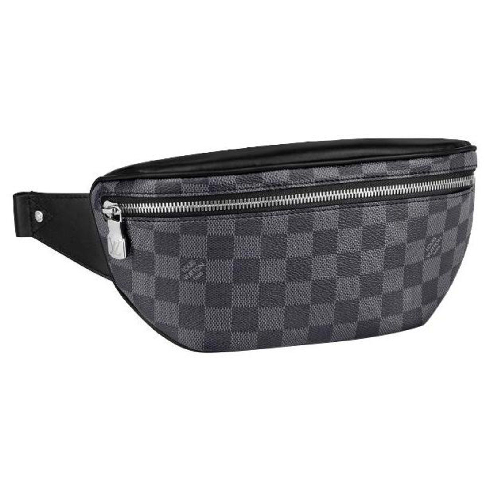 Virgil Abloh Black and Damier Graphite Coated Canvas and Calfskin Campus  Bum Bag Silver Hardware, 2019