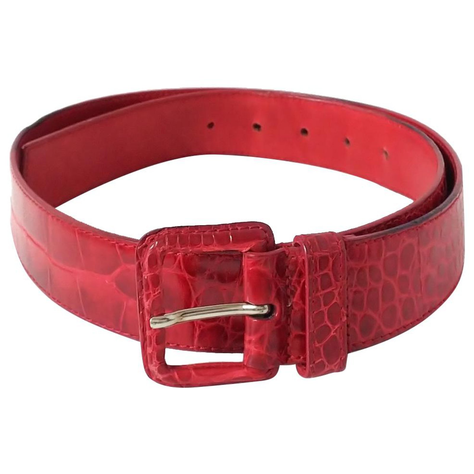 Prada belt Red Leather  - Joli Closet