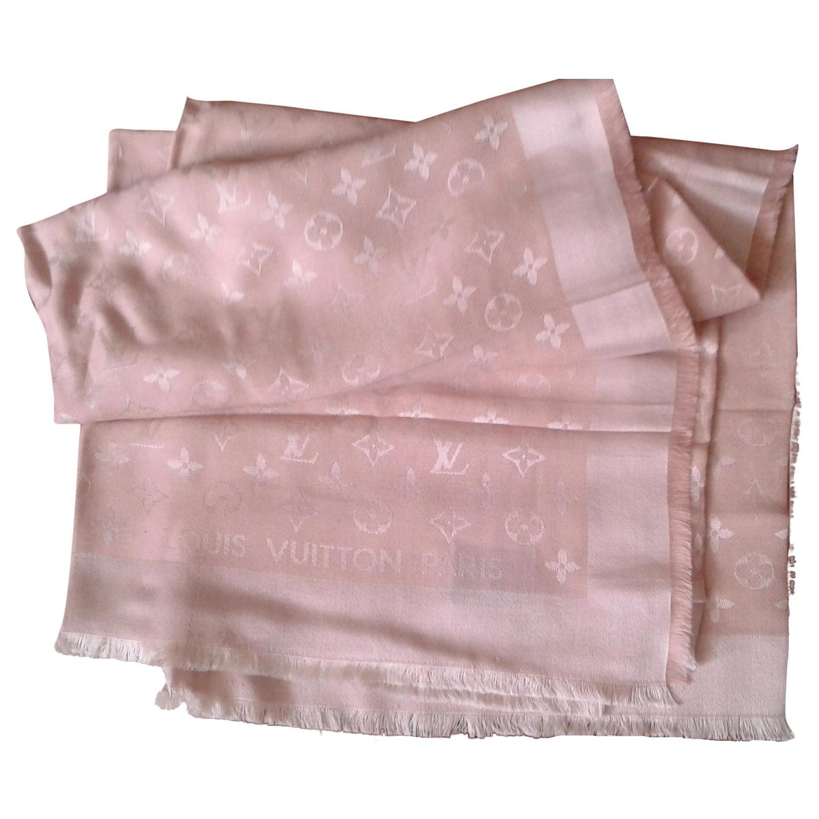 louis vuitton silk scarf pink