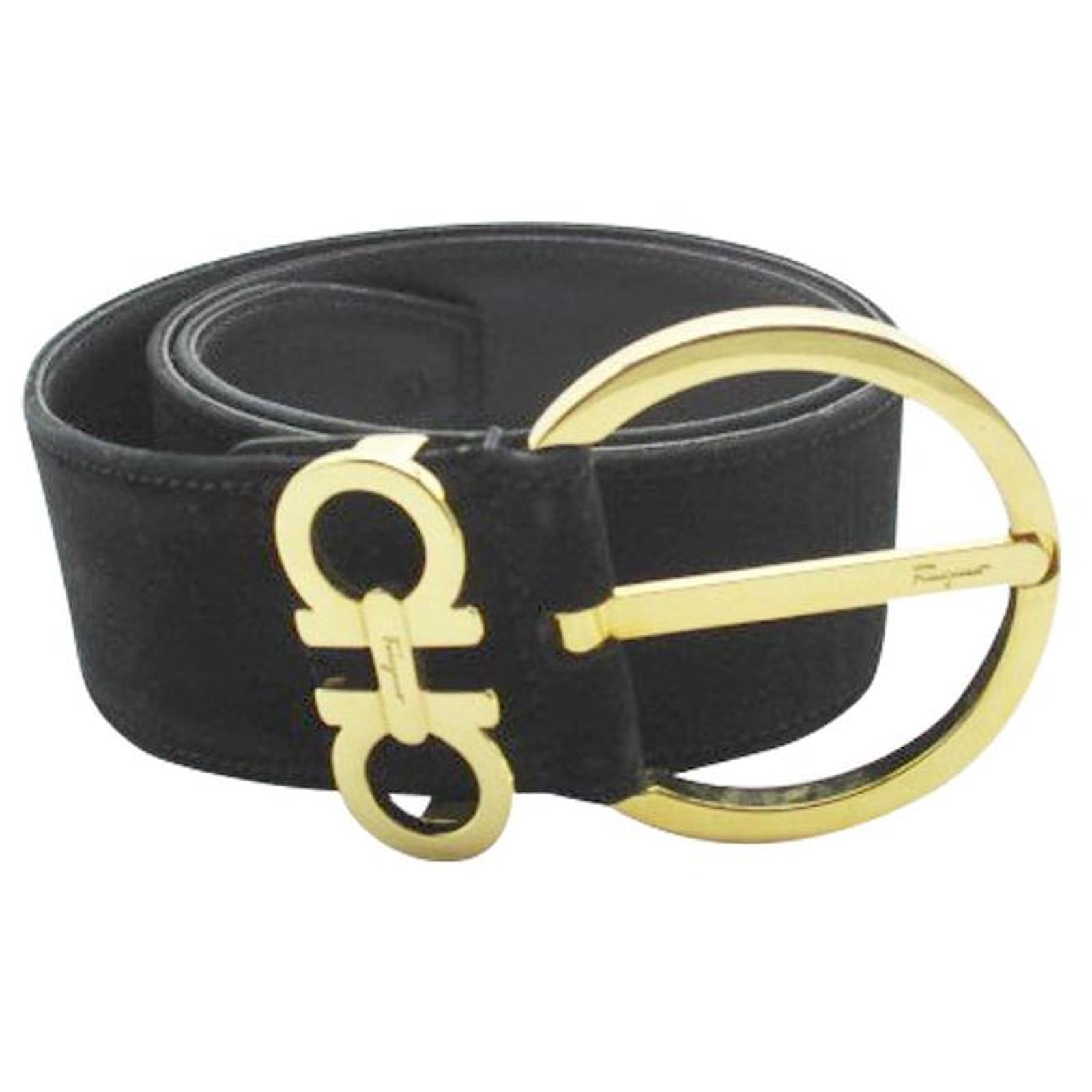 salvatore ferragamo suede belt