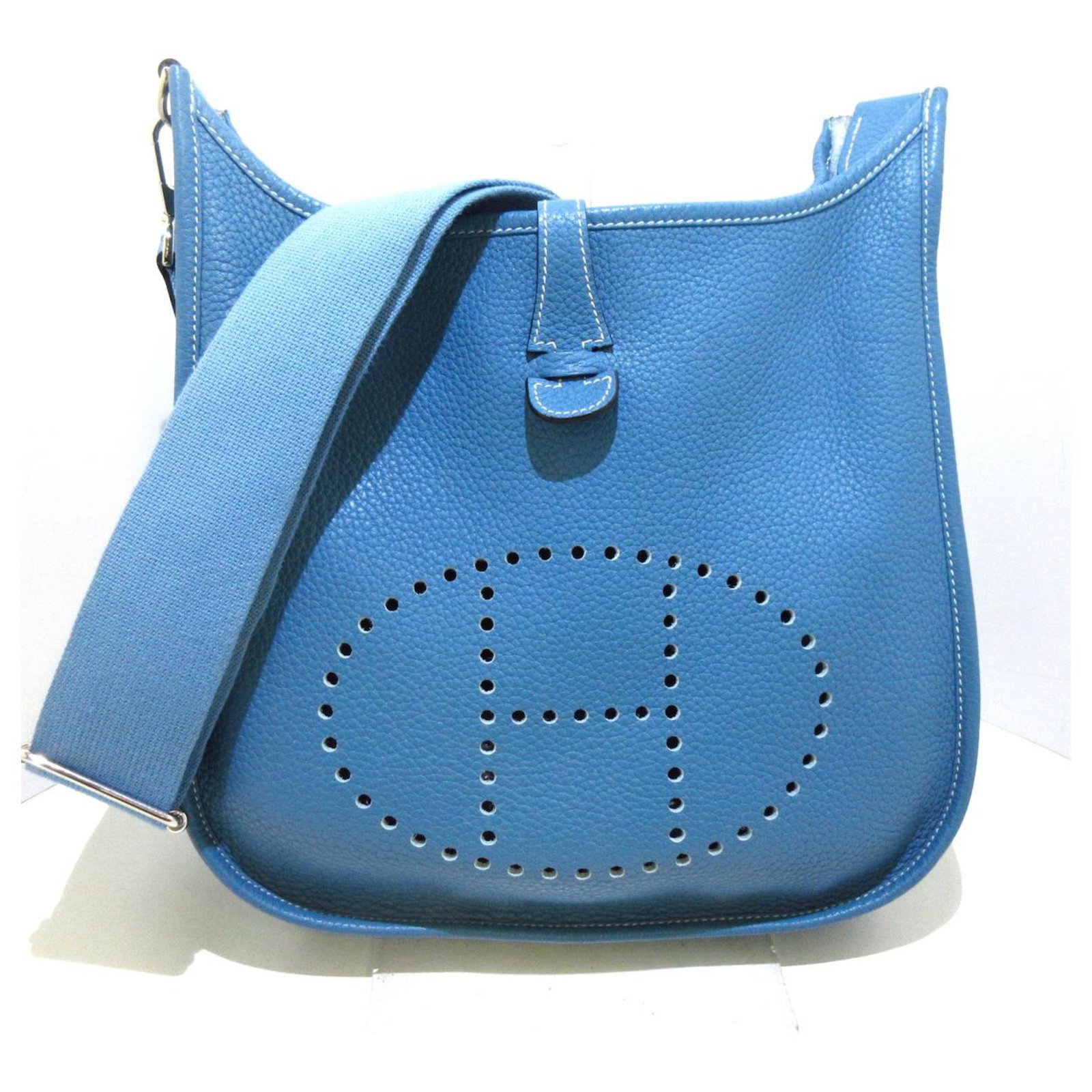 Hermès Evelyne Blue Leather ref.283297 - Joli Closet