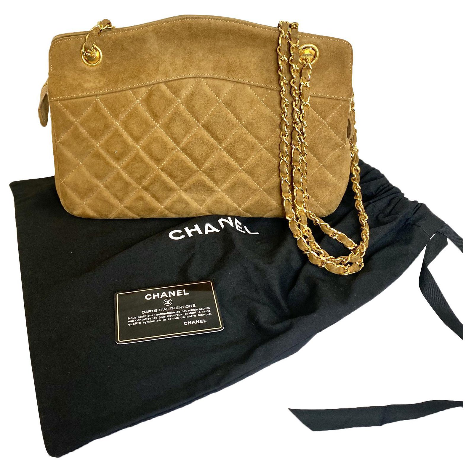 Timeless Superb Chanel bag in Camel suede with golden Caramel Deerskin  ref.283789 - Joli Closet