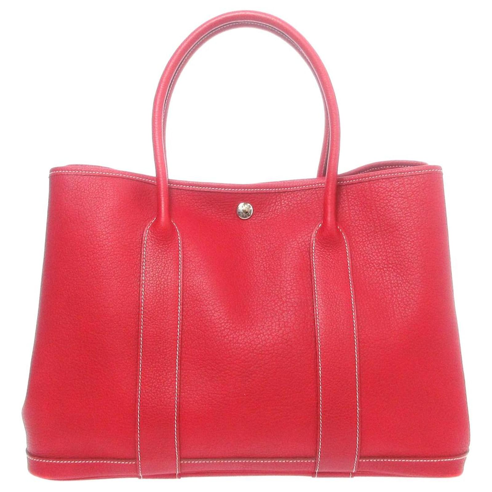 Hermès Garden Party Red Leather ref.284344 Joli Closet
