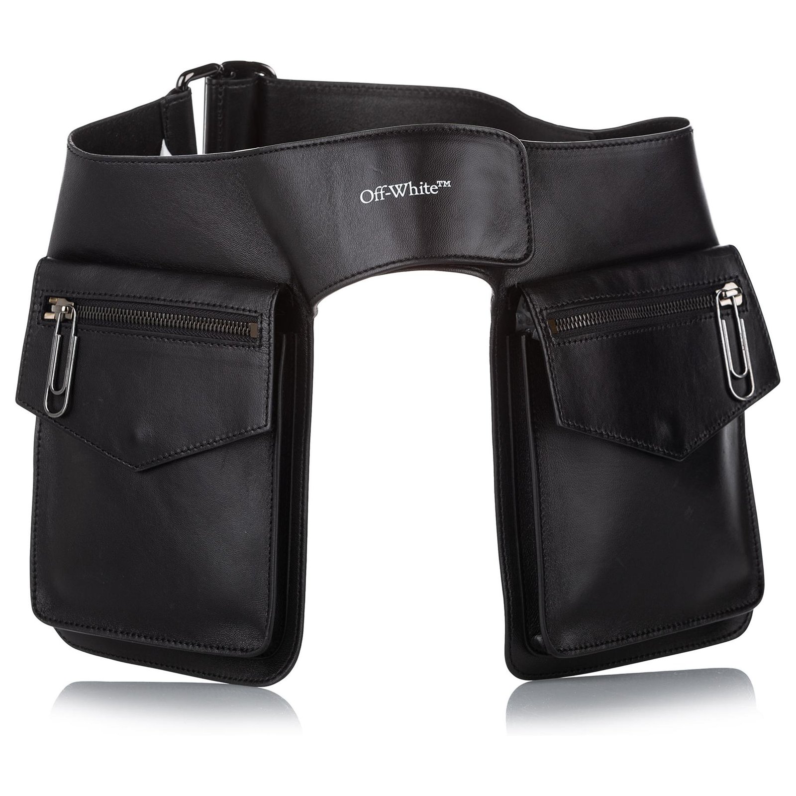 Céline Leather Mini Belt Bag Black Pony-style calfskin ref.840208