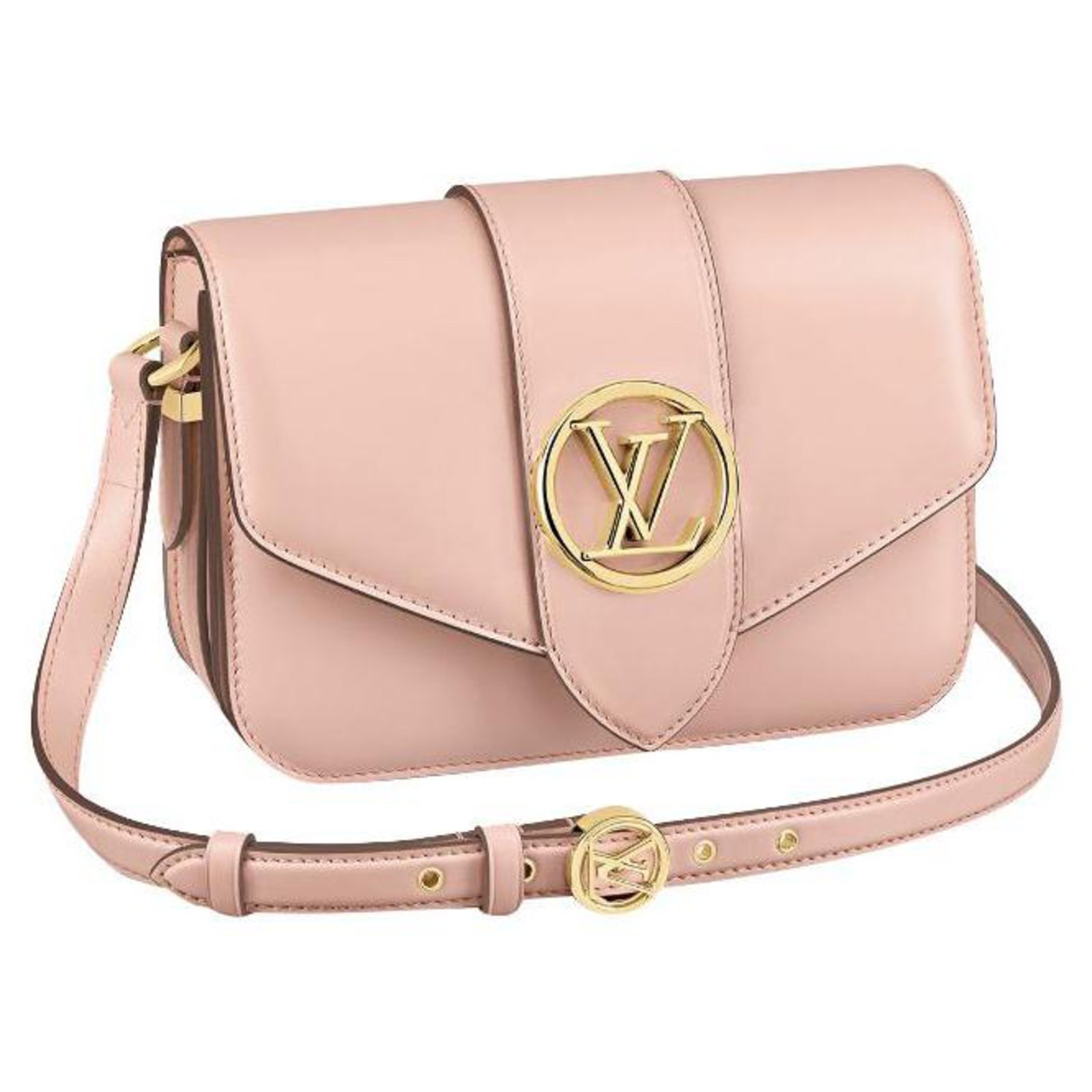 Pont 9 leather handbag Louis Vuitton Pink in Leather - 36438226