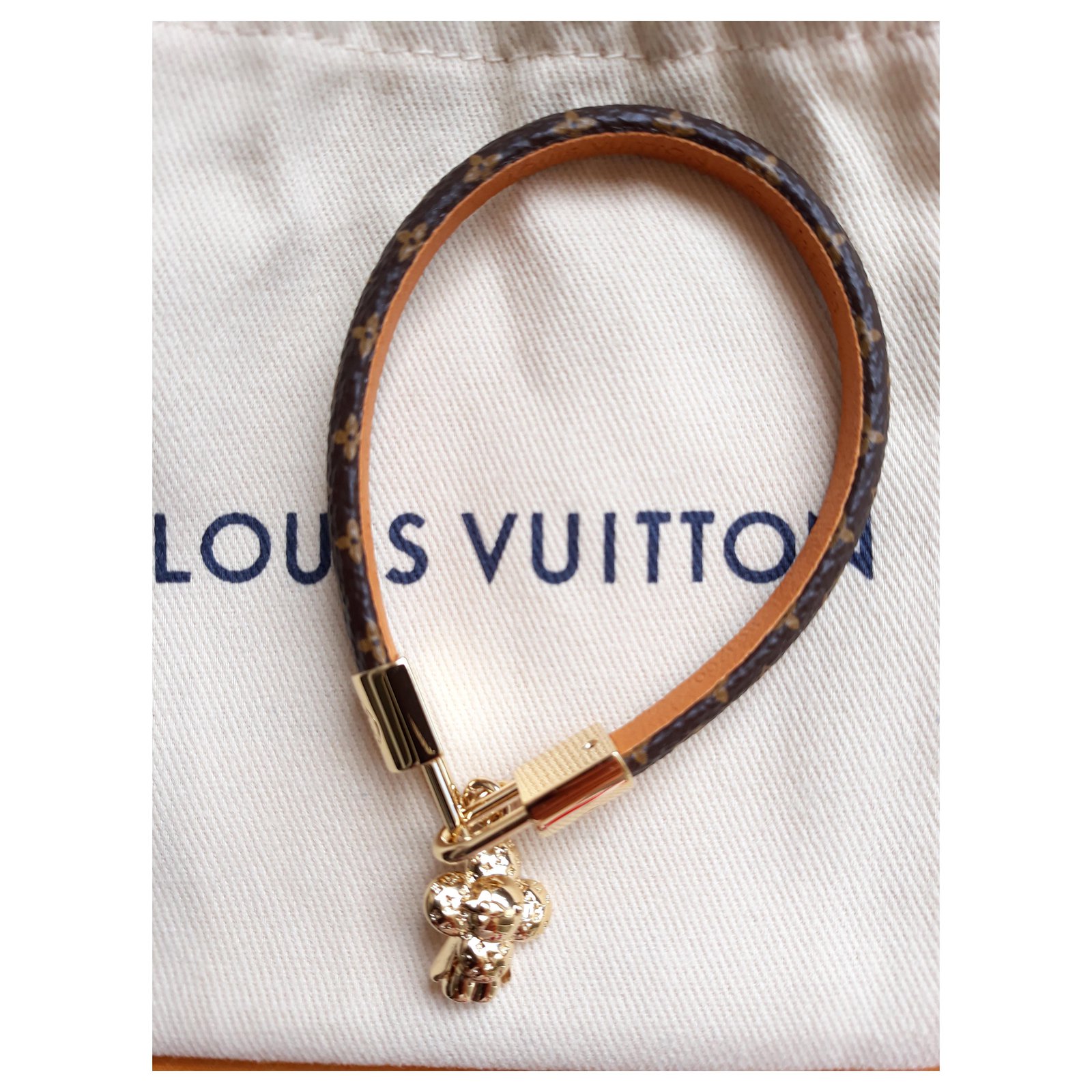 Louis Vuitton VIVIENNE bracelet Dark brown Cloth ref.285420 - Joli
