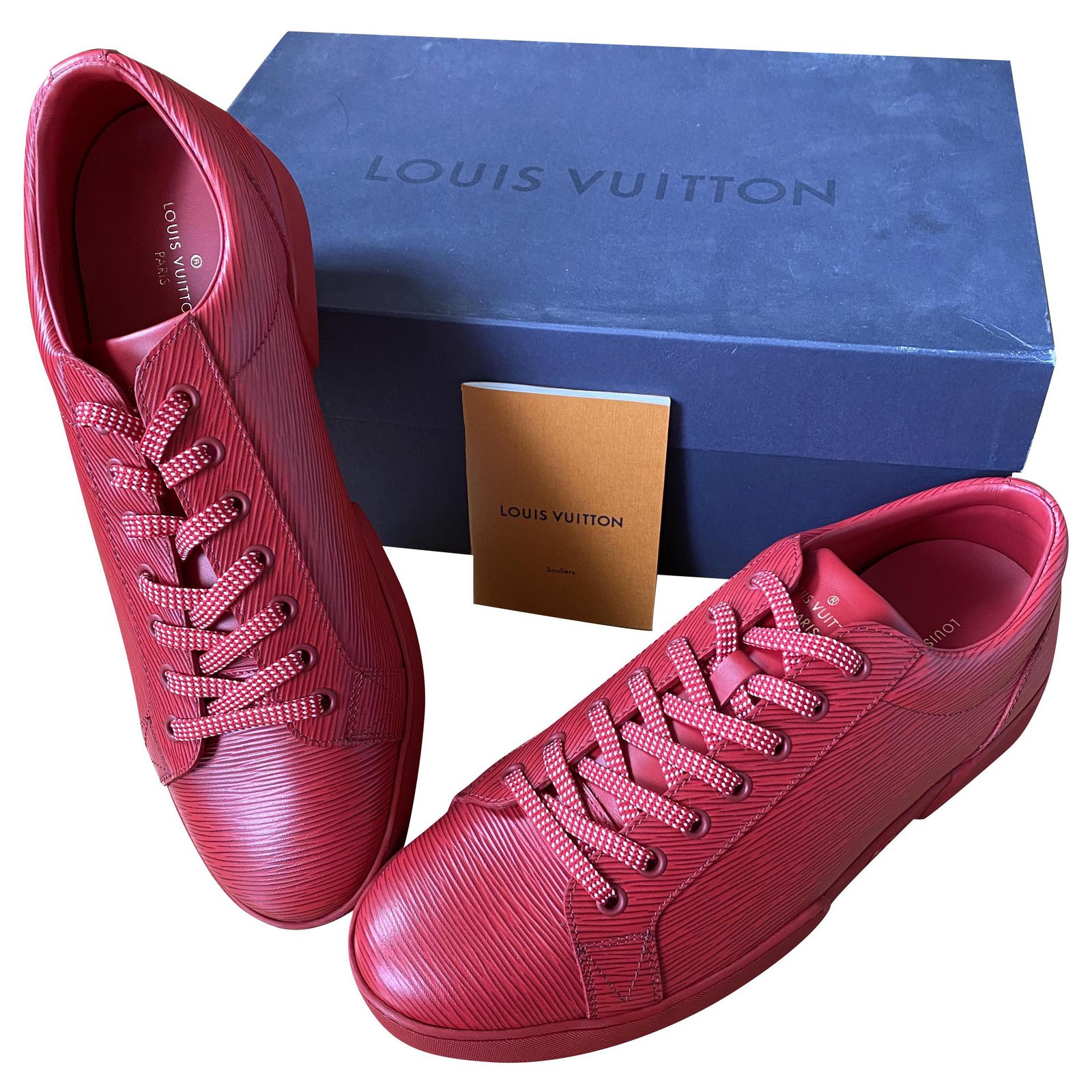 Concorde Louis Vuitton sneakers Red Leather ref.285871 - Joli Closet