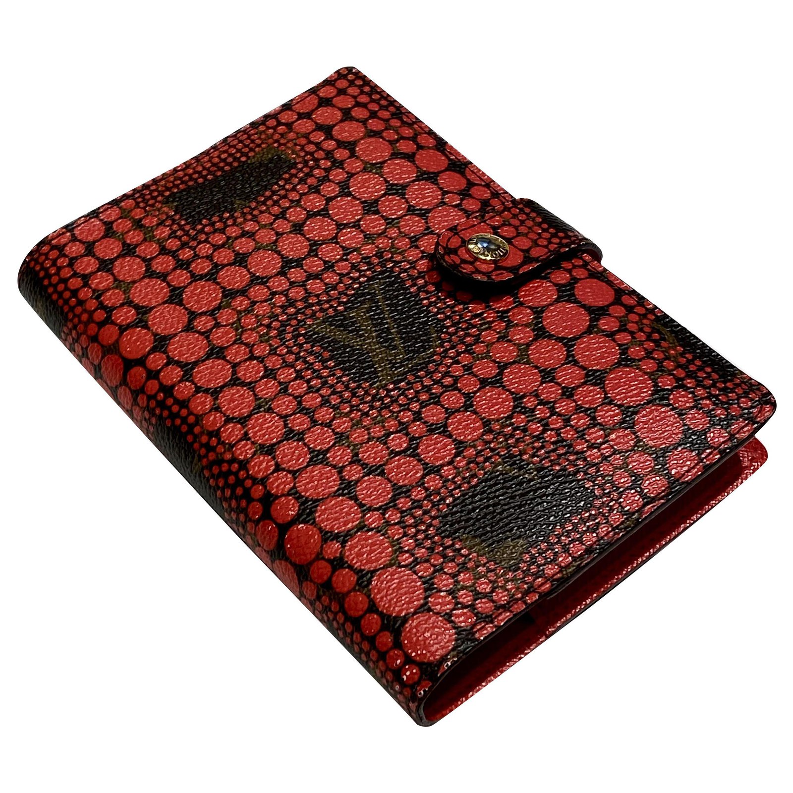 Notizbuch für Ihren Zeitplan von Louis Vuitton Schwarz Rot Leder