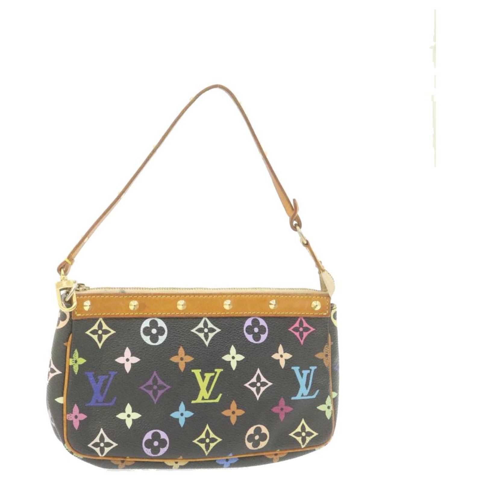 louis vuitton black multicolor pochette