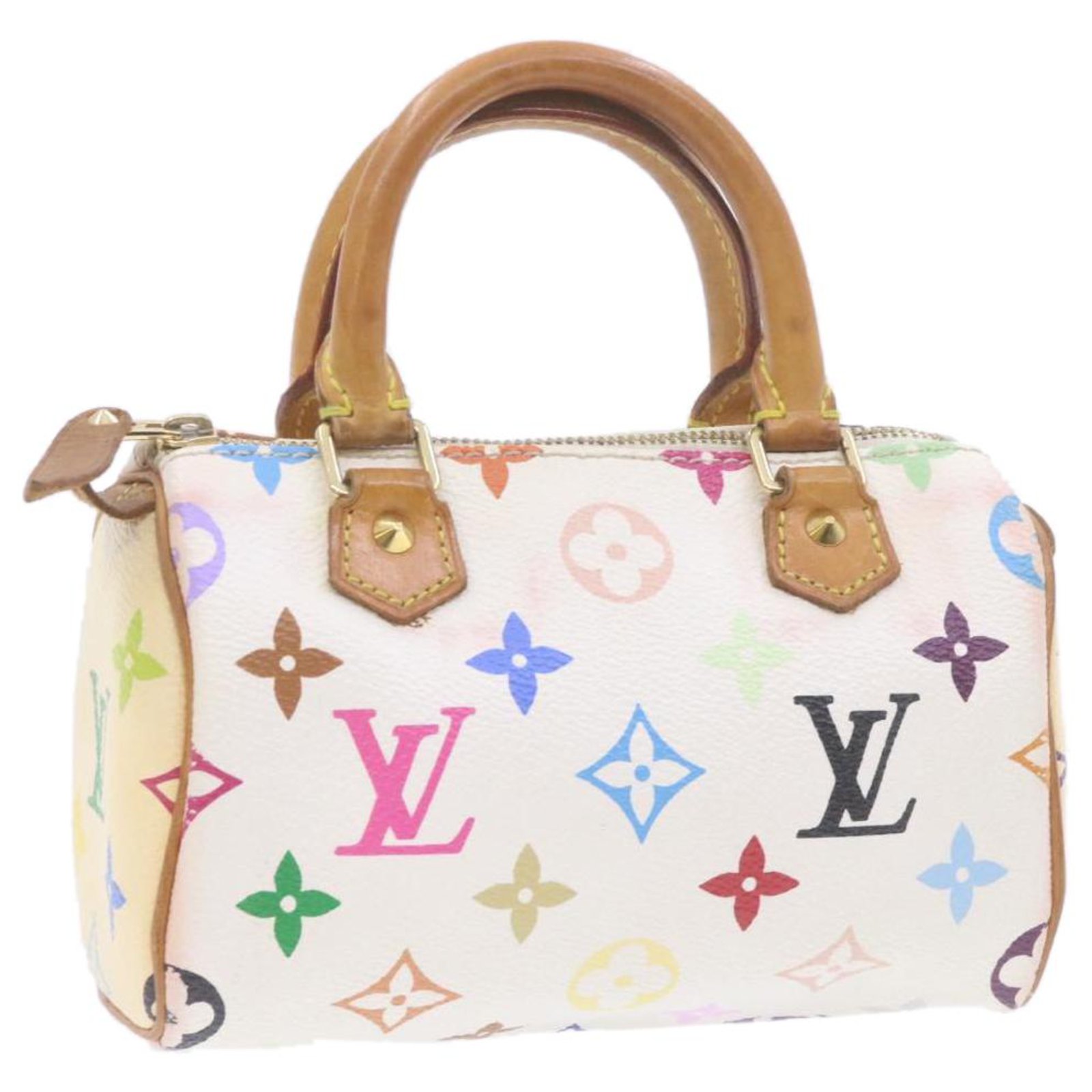 LOUIS VUITTON Monogram Multicolor Mini Speedy Hand Bag White M92645 auth  21144 Cloth ref.288109 - Joli Closet
