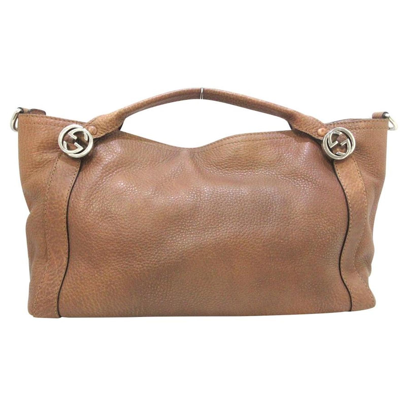 Gucci handbag Brown Leather ref.288428 Joli Closet